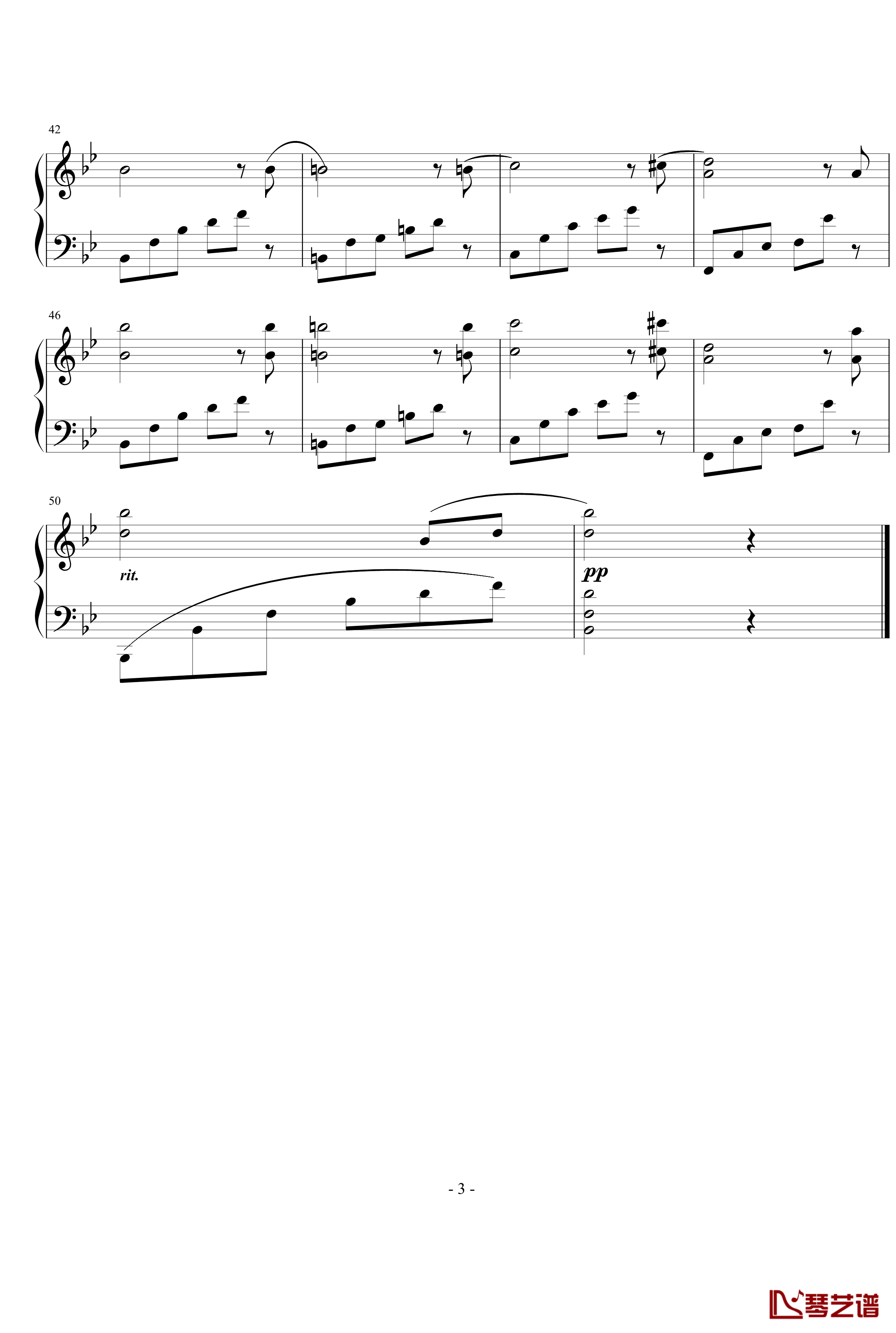 简短的练习曲钢琴谱-nyride3