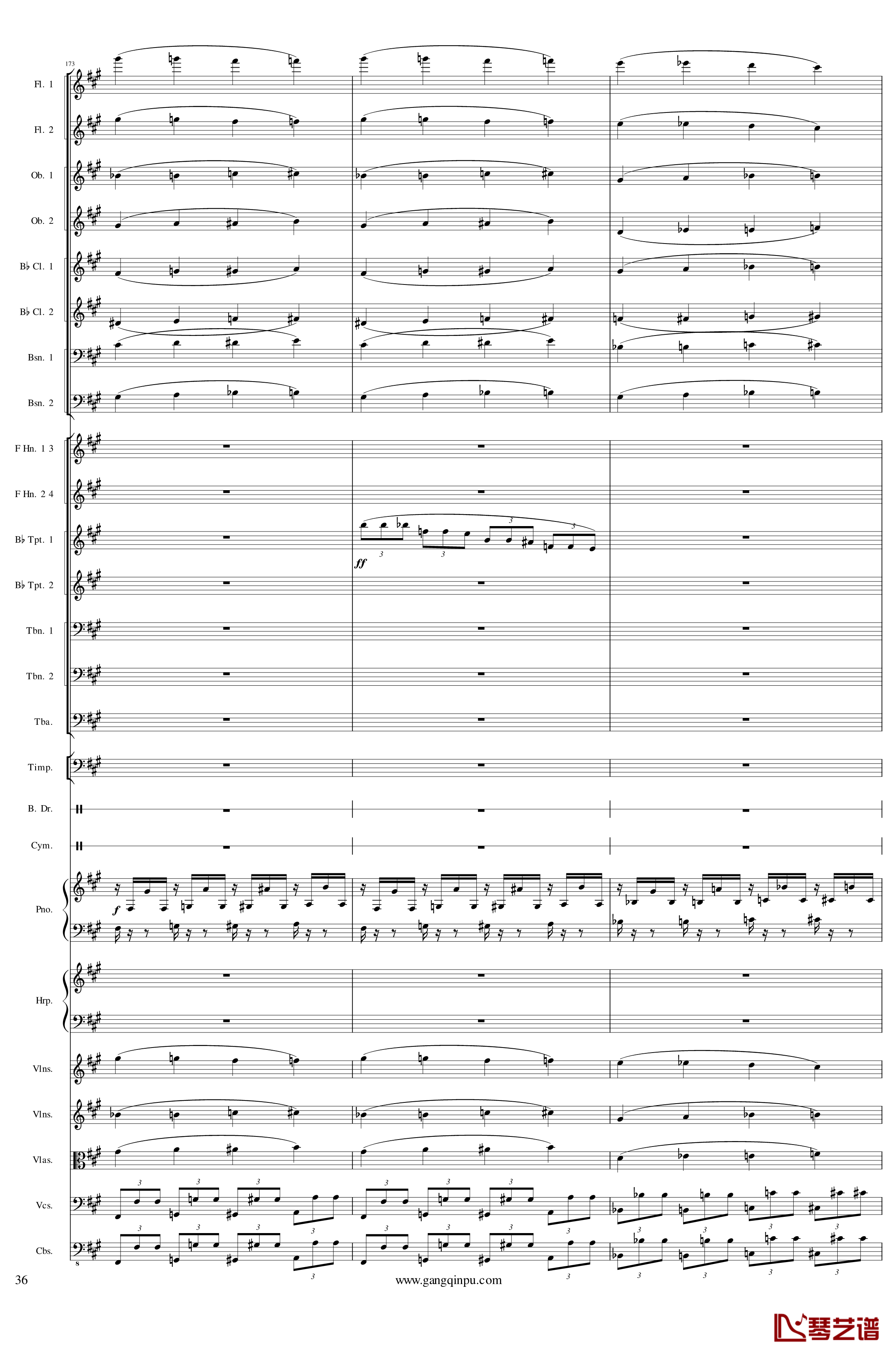 Piano Concerto No.6 in sharp F Minor Op.57 II钢琴谱-一个球36