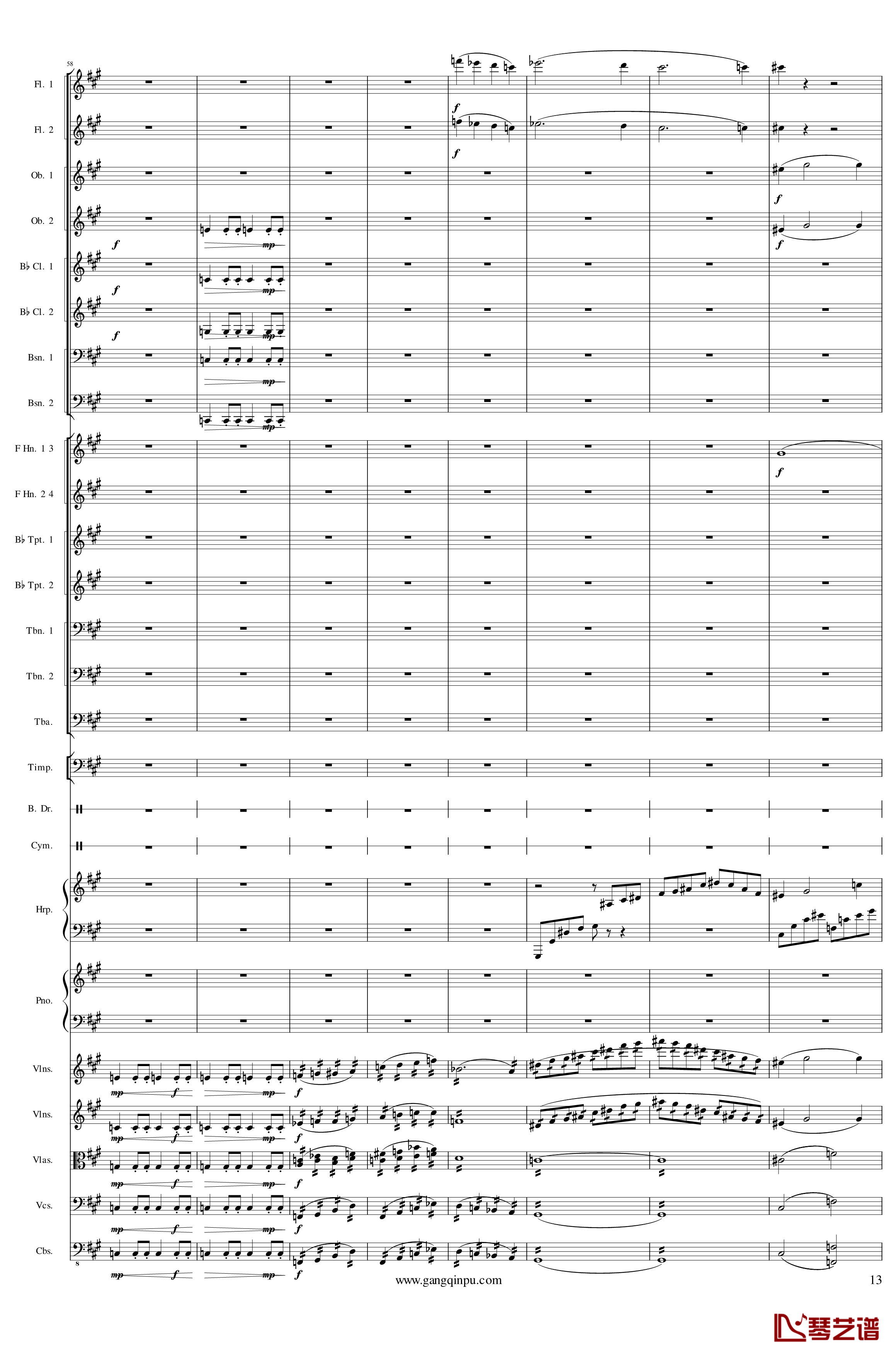 Piano Concerto No.6 in sharp F Minor Op.57 III钢琴谱-一个球13