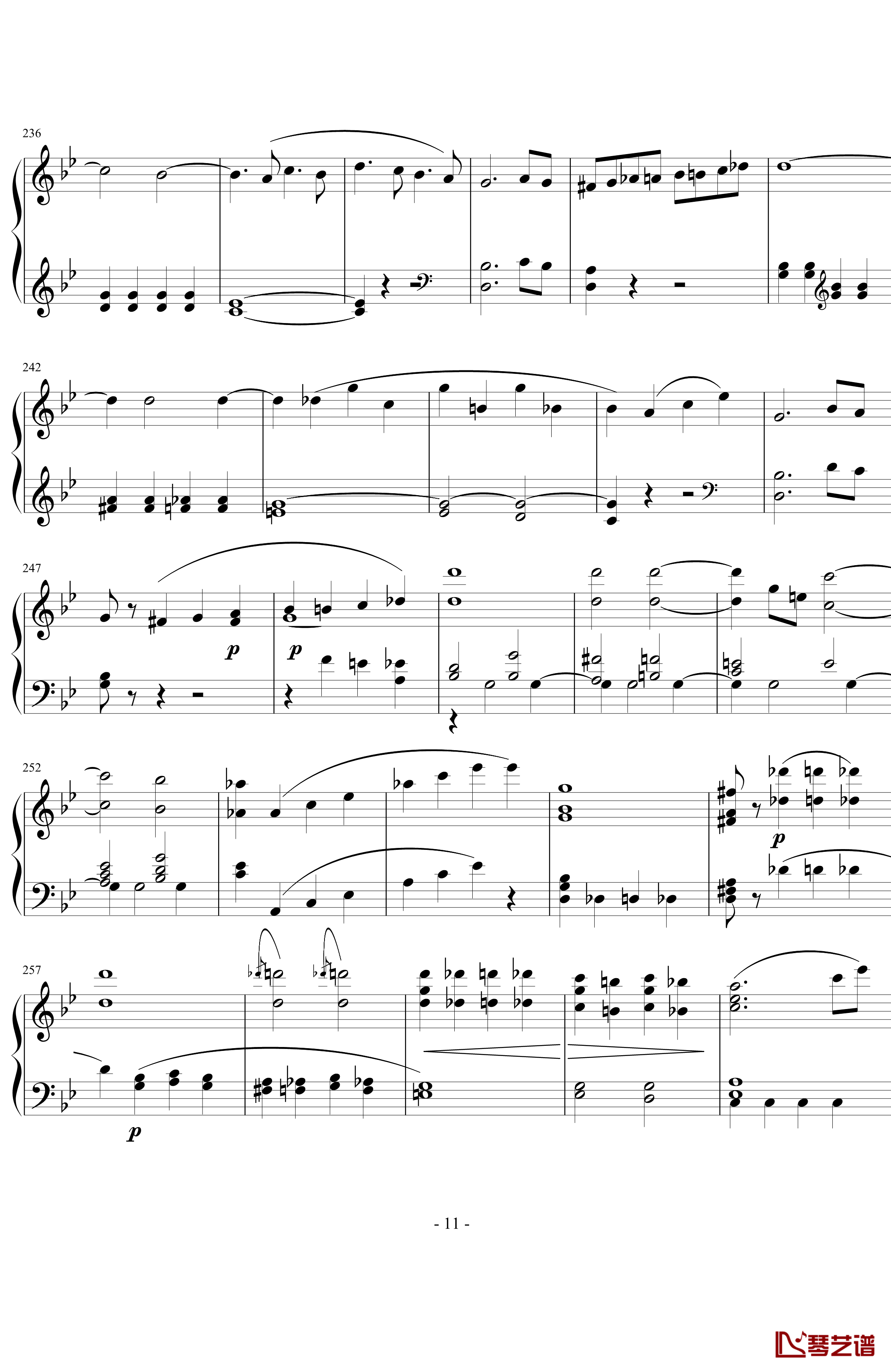 莫扎特第四十交响曲第四乐章钢琴谱-莫扎特11
