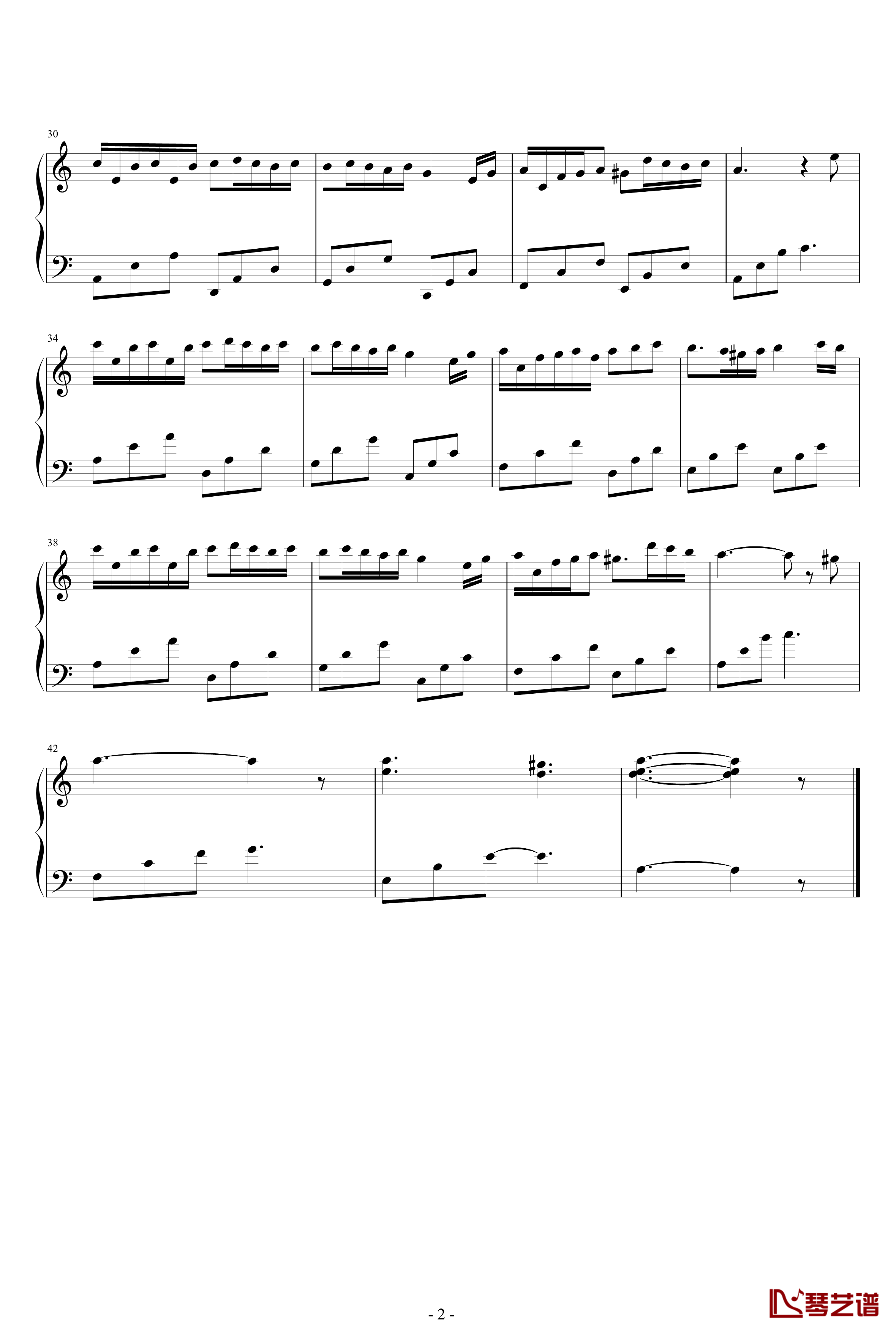 天鹅钢琴谱-西瓜小洛2