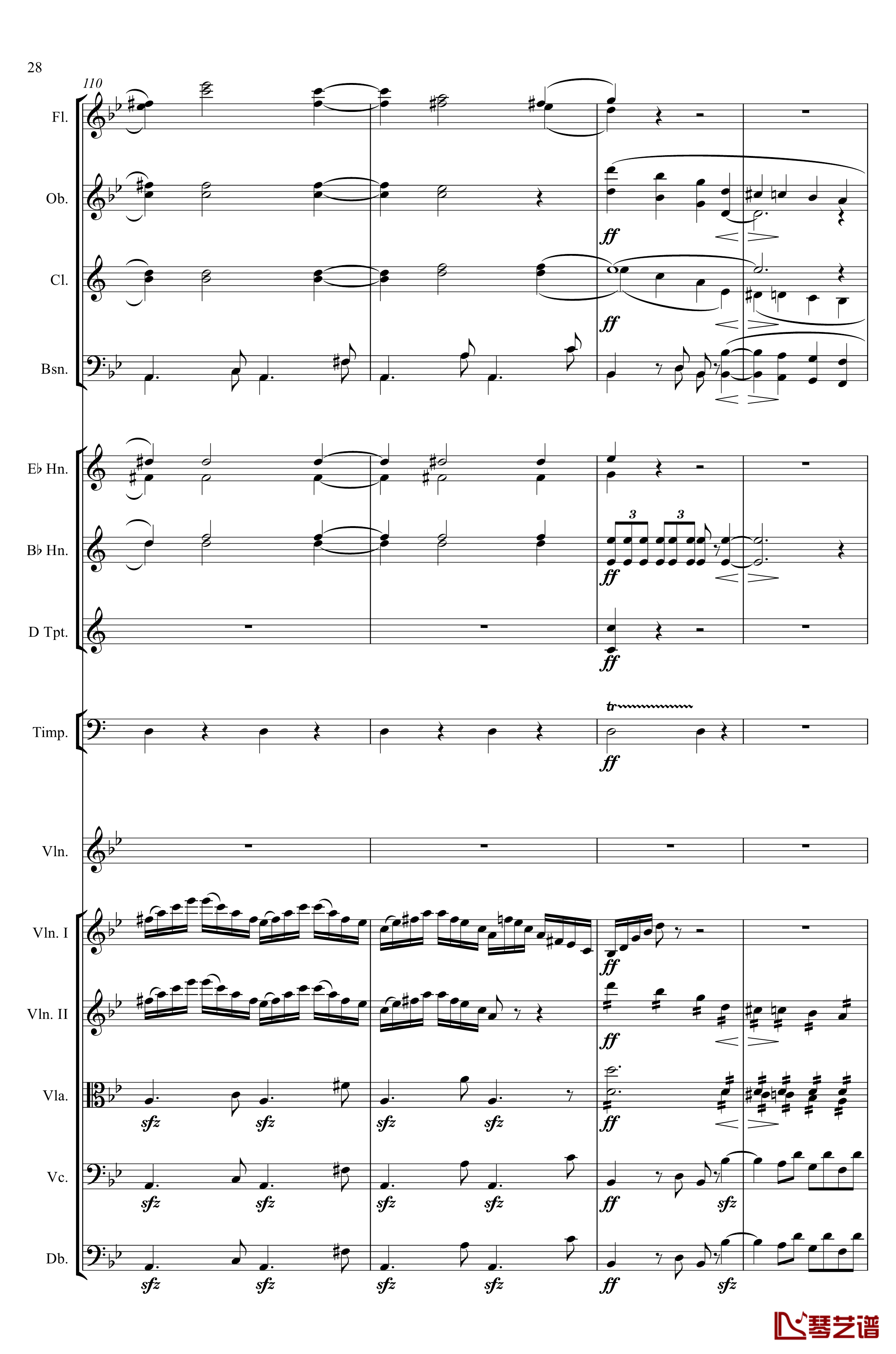 g小调第1小提琴协奏曲Op.26钢琴谱-第一乐章-Max Bruch28