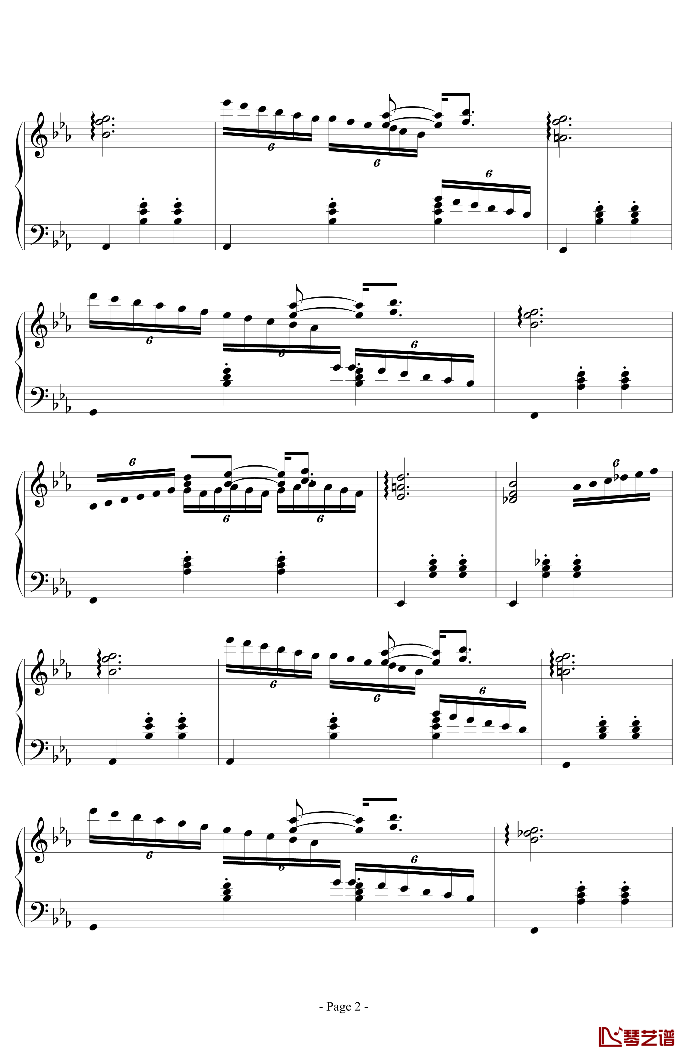 消遣钢琴谱-lujianxiang5552