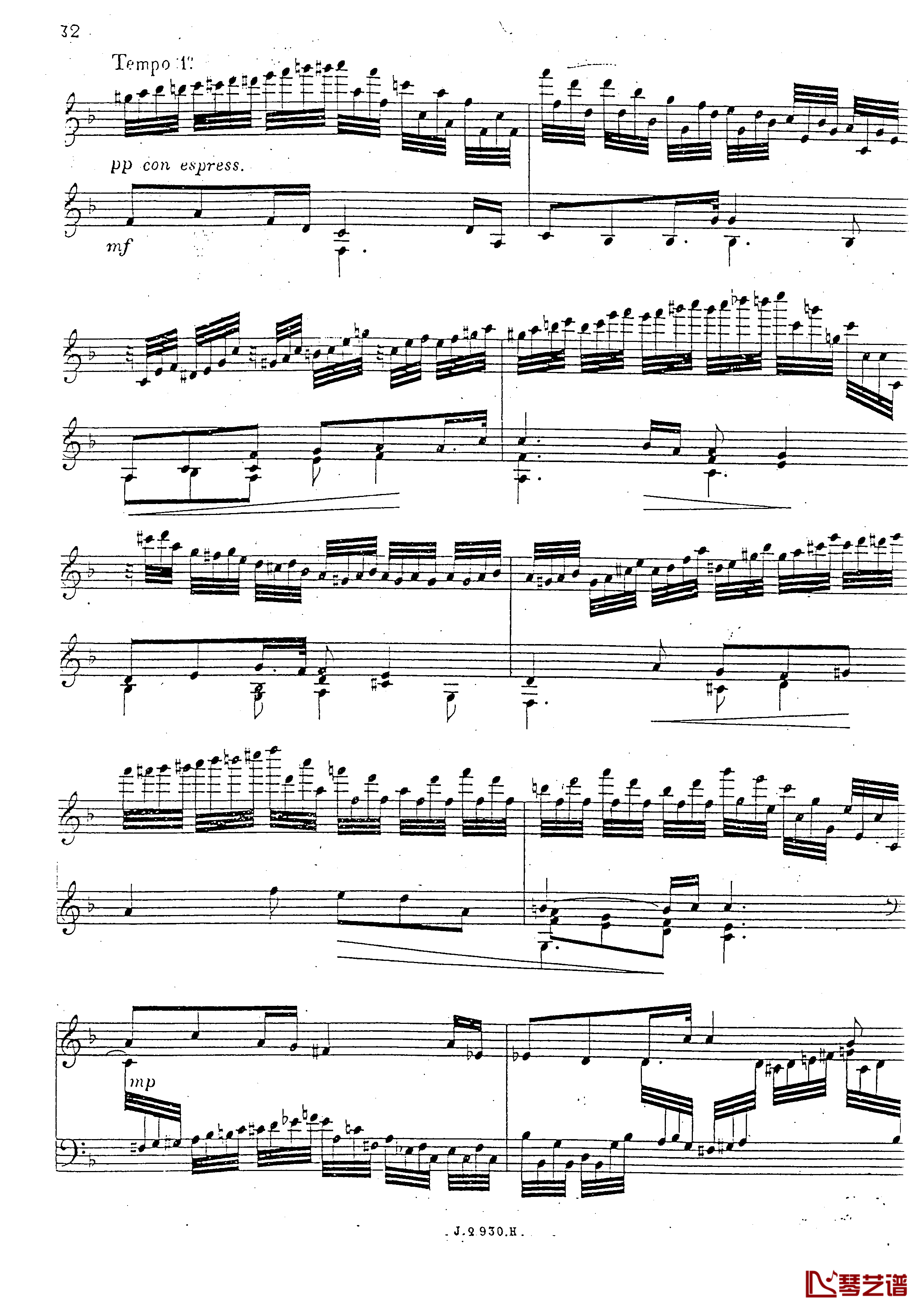 a小调第四钢琴奏鸣曲钢琴谱-安东 鲁宾斯坦- Op.10033