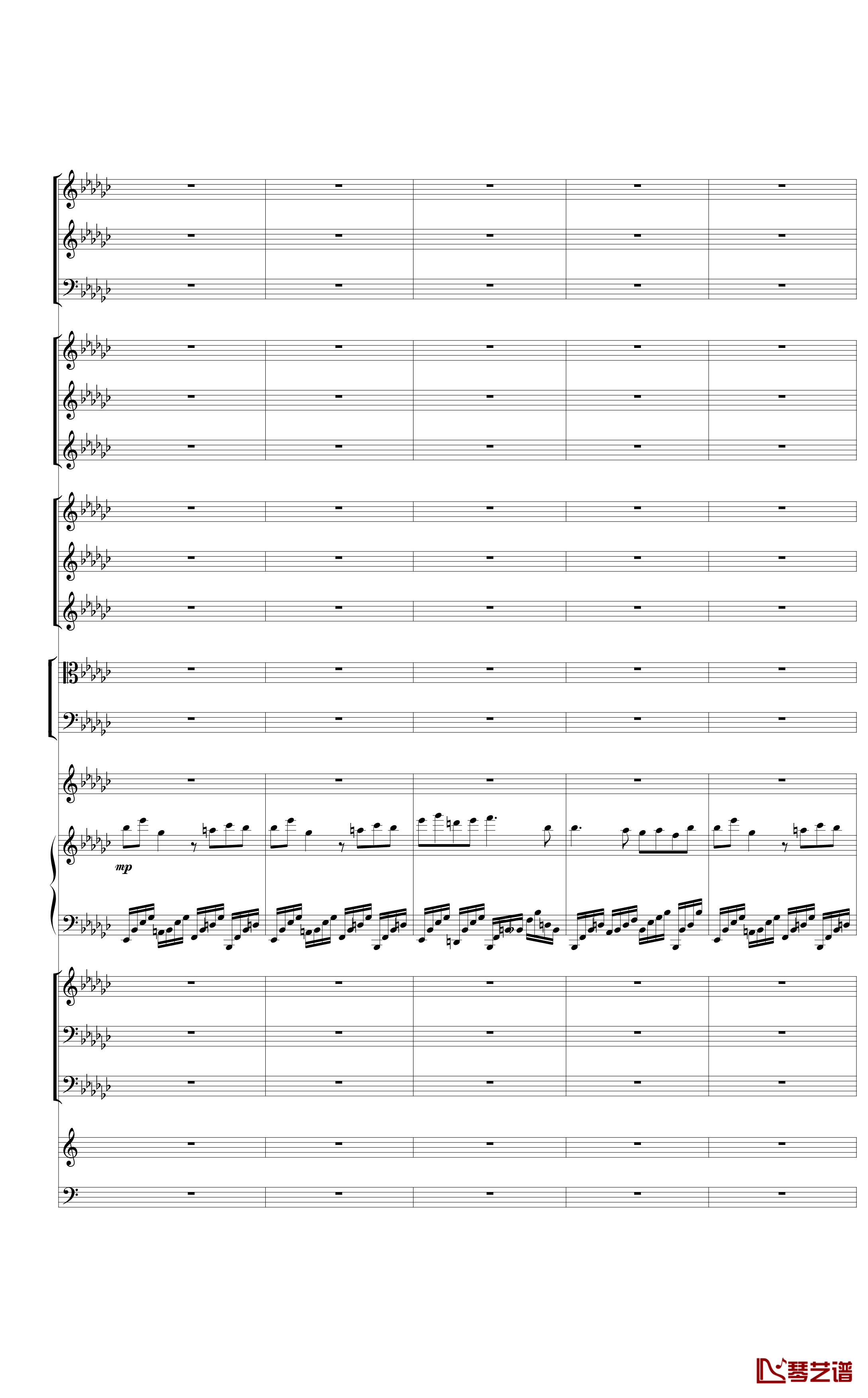 Piano Concerto No.3 in E Flat minor,I钢琴谱-热情而辉煌4