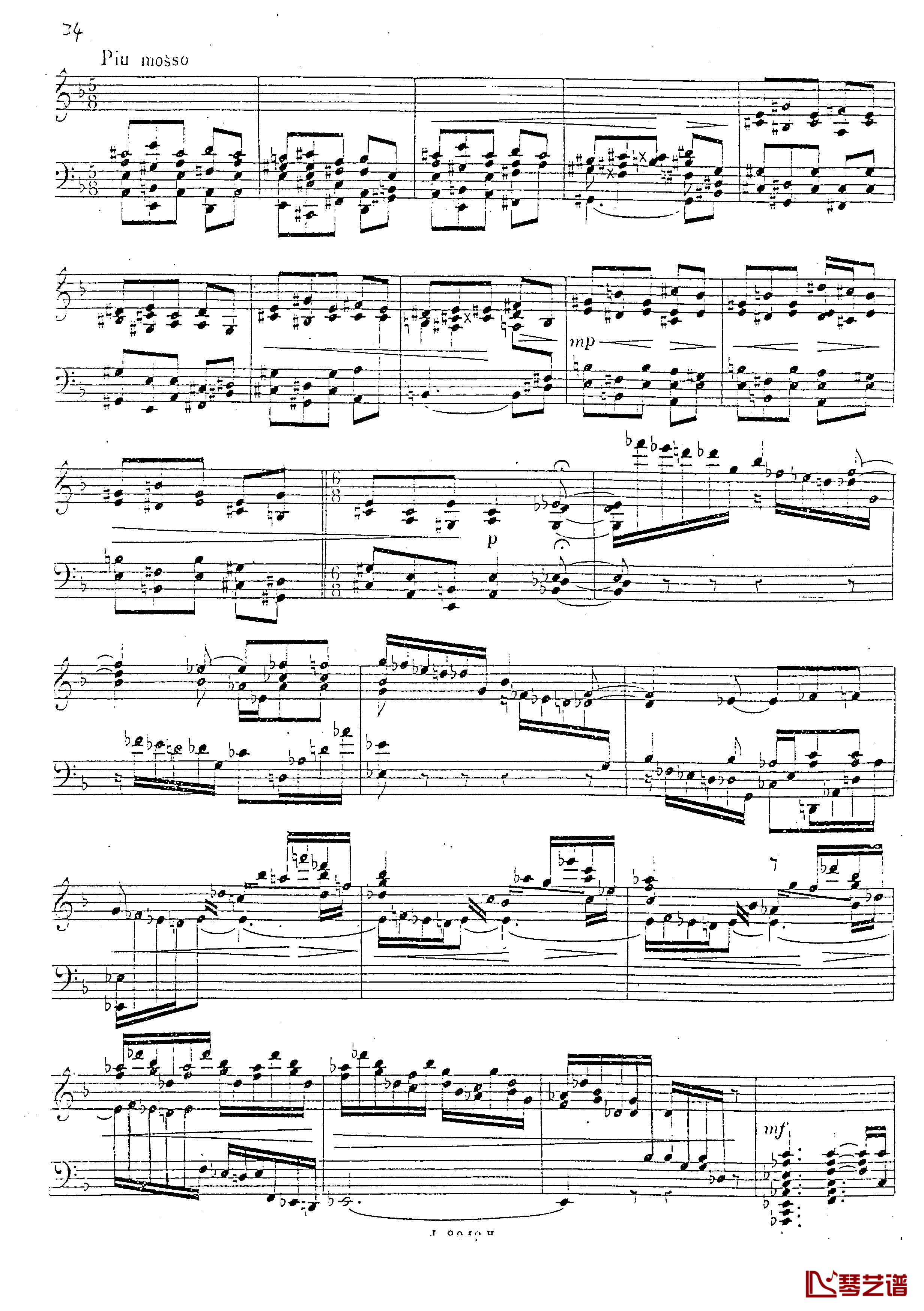 a小调第四钢琴奏鸣曲钢琴谱-安东 鲁宾斯坦- Op.10035