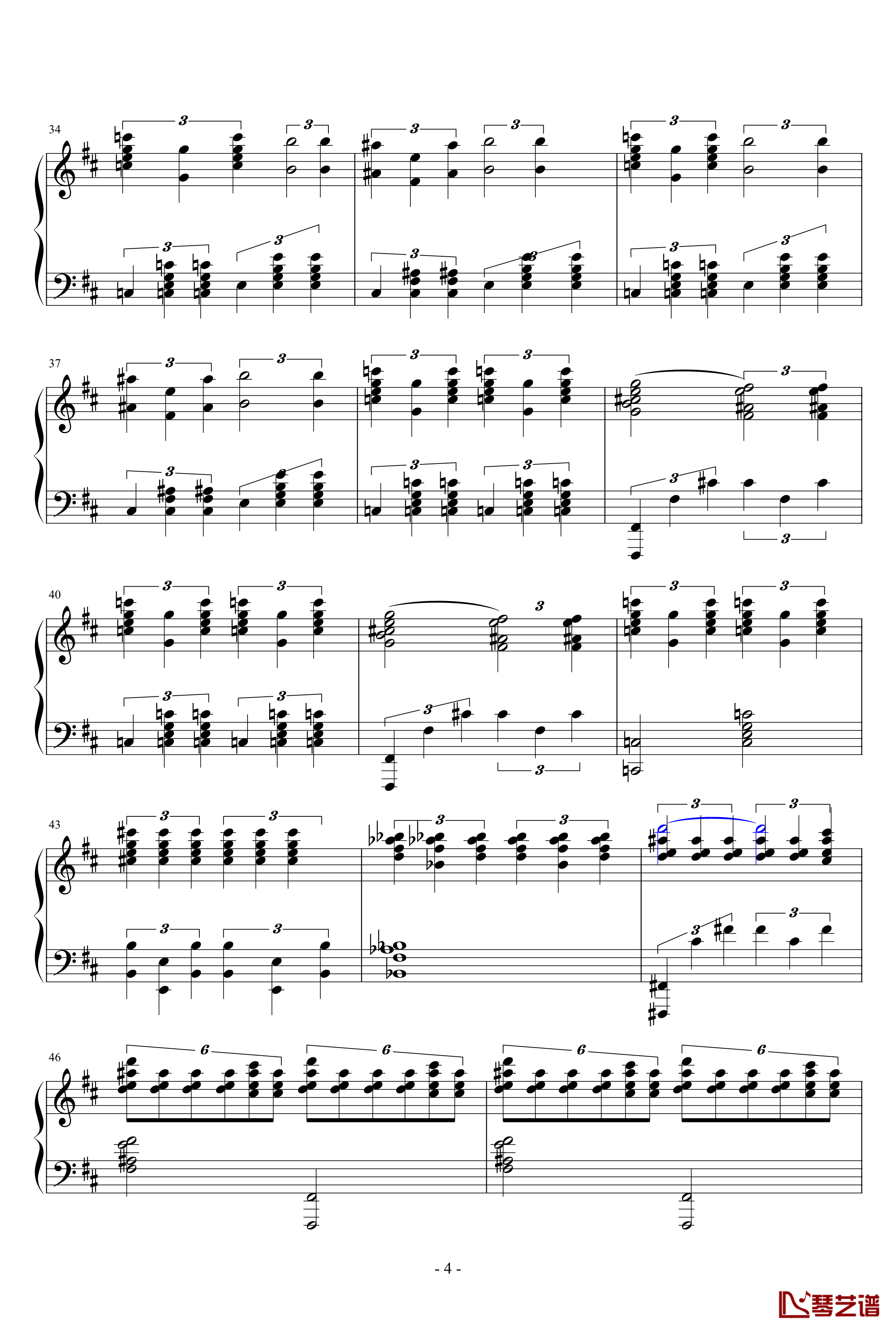 天鹅湖场景旋律钢琴谱-柴科夫斯基-Peter Ilyich Tchaikovsky4