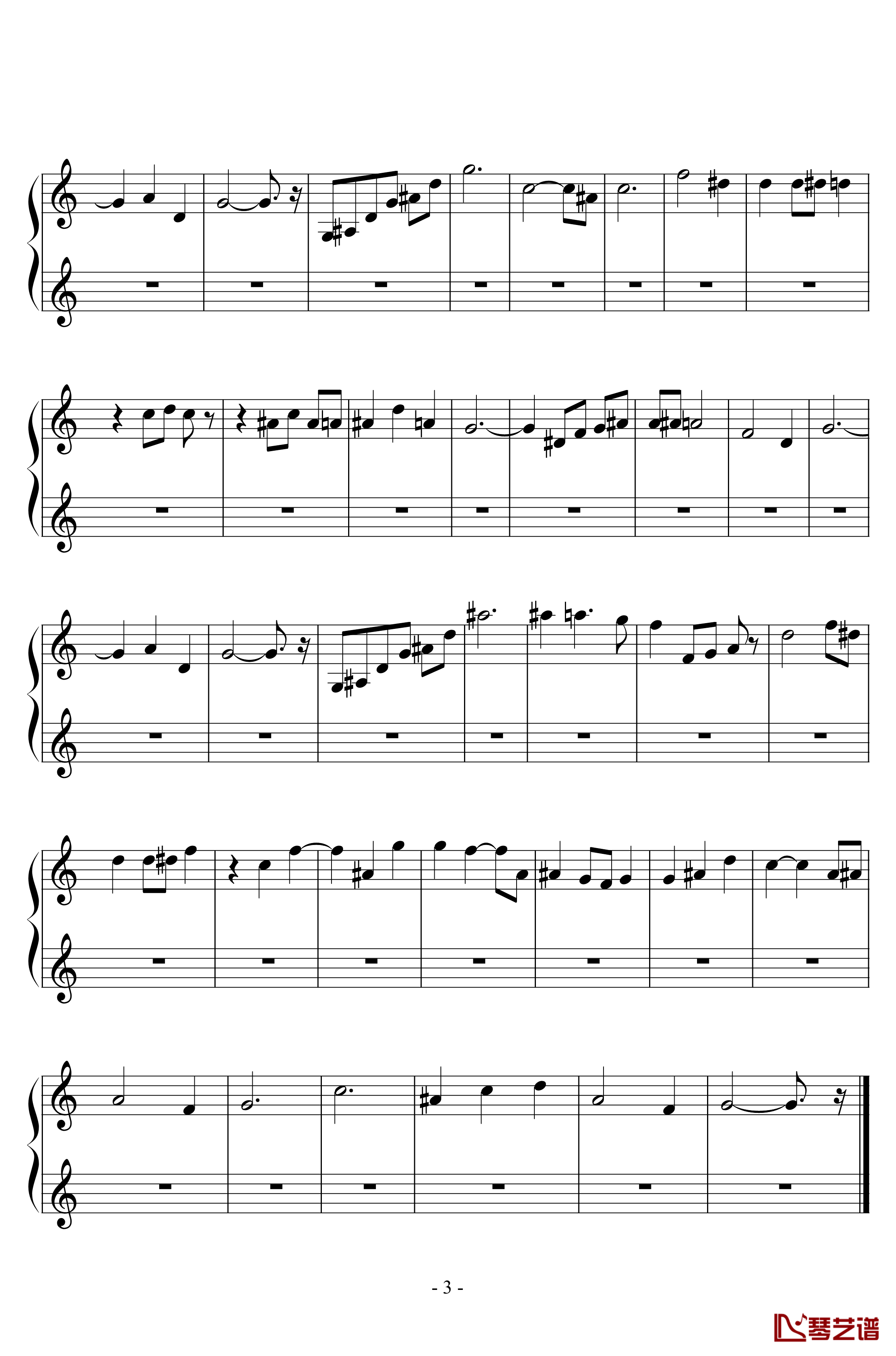 clattanoia钢琴谱-骨傲天3