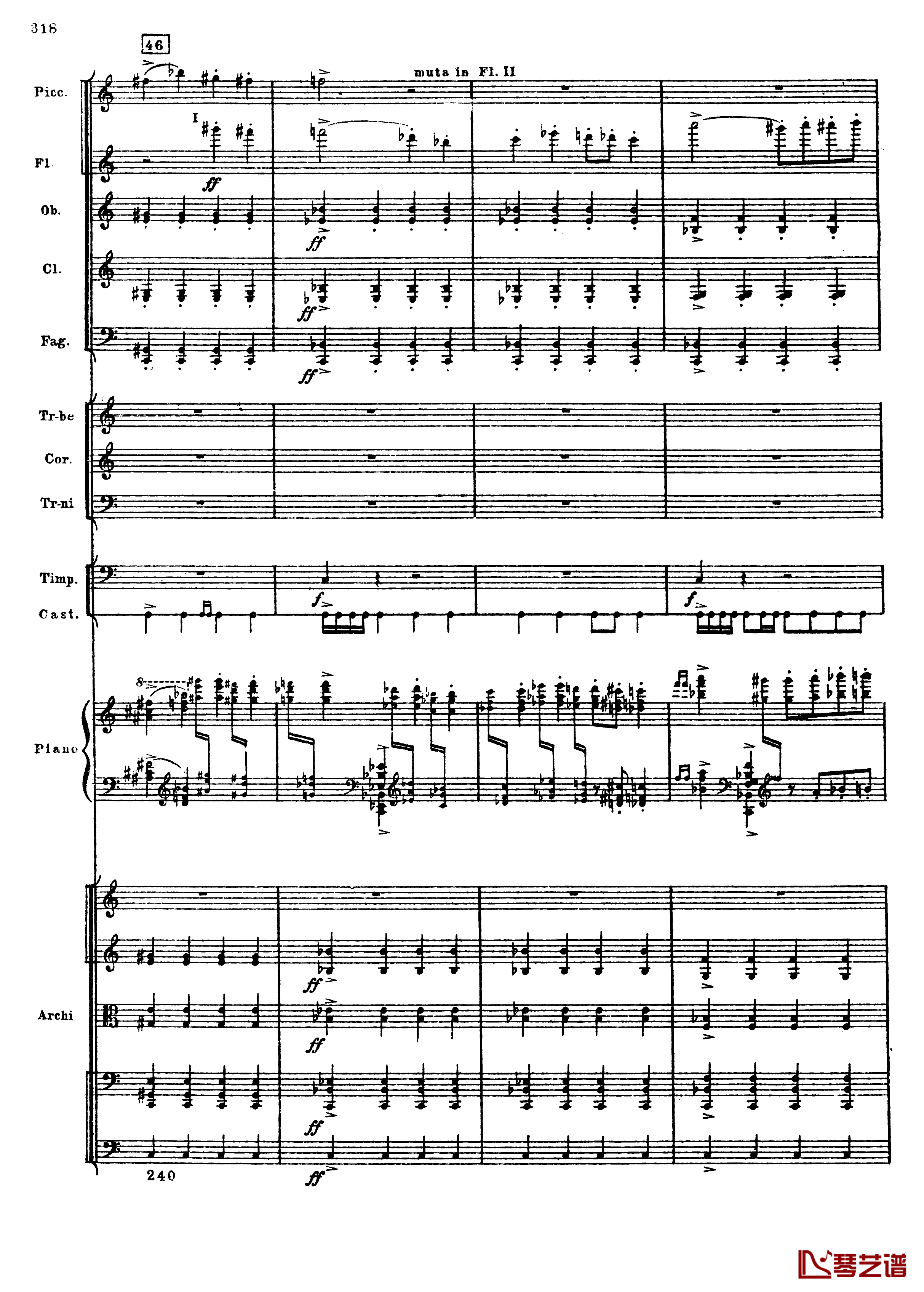 普罗科菲耶夫第三钢琴协奏曲钢琴谱-总谱-普罗科非耶夫50