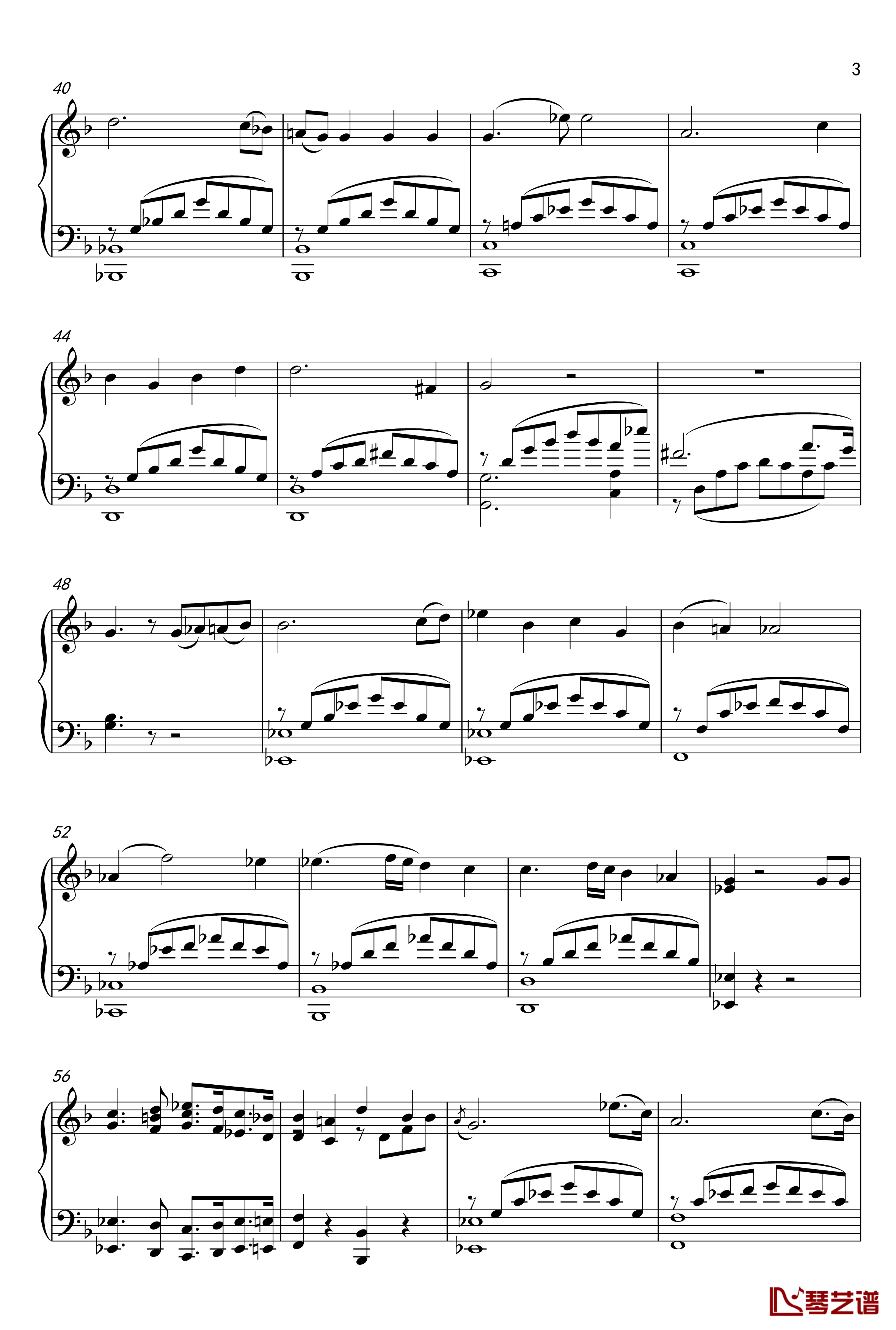 夜晚的奥秘钢琴谱-莫扎特3