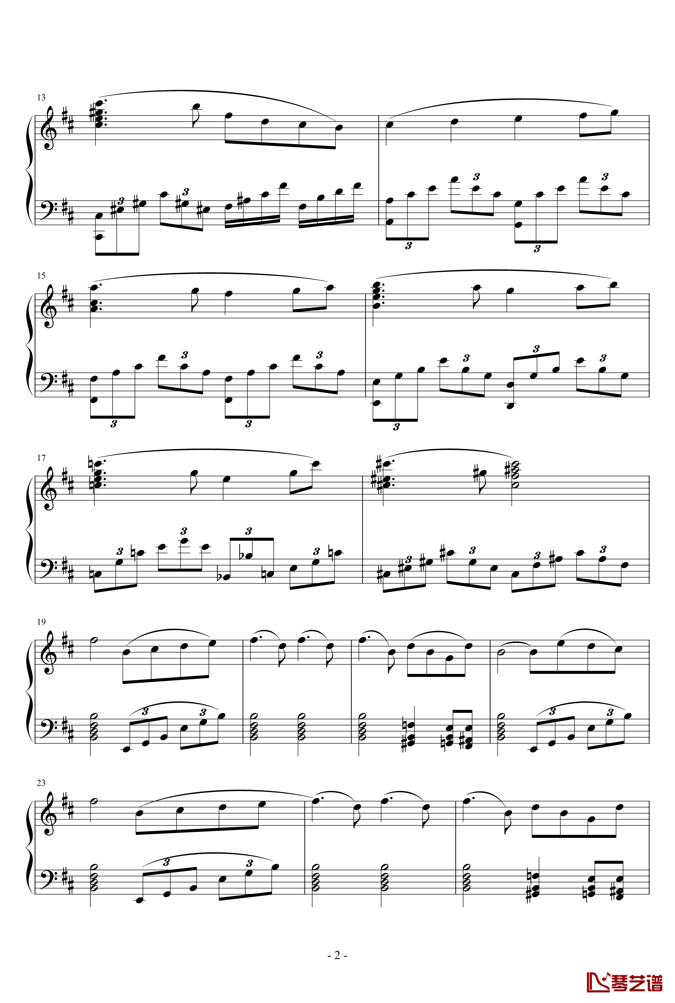天鹅湖场景旋律钢琴谱-柴科夫斯基-Peter Ilyich Tchaikovsky2