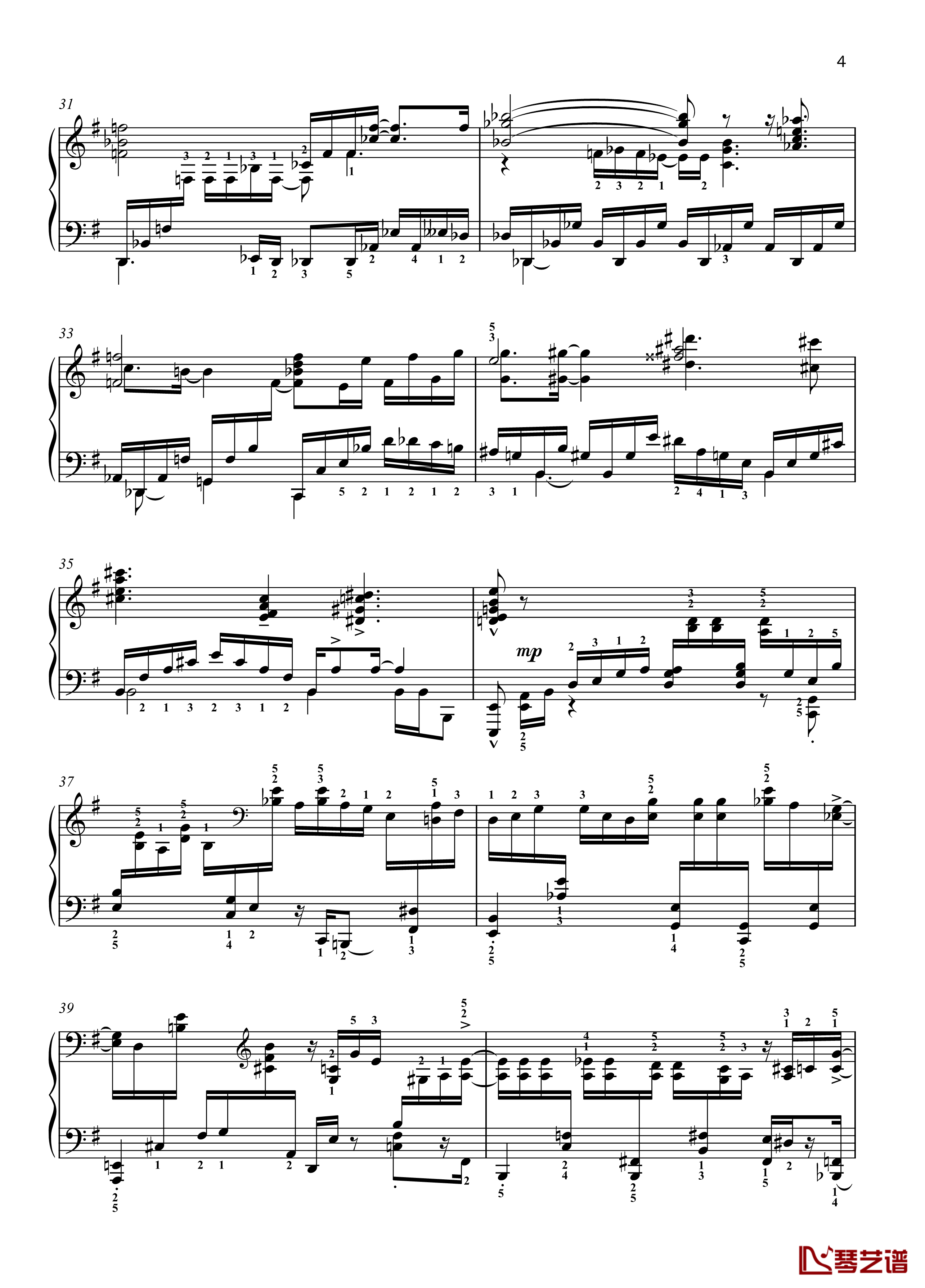 No. 3. Toccatina钢琴谱-带指法-八首音乐会练习曲 Eight Concert ?tudes Op 40-爵士-尼古拉·凯帕斯汀4