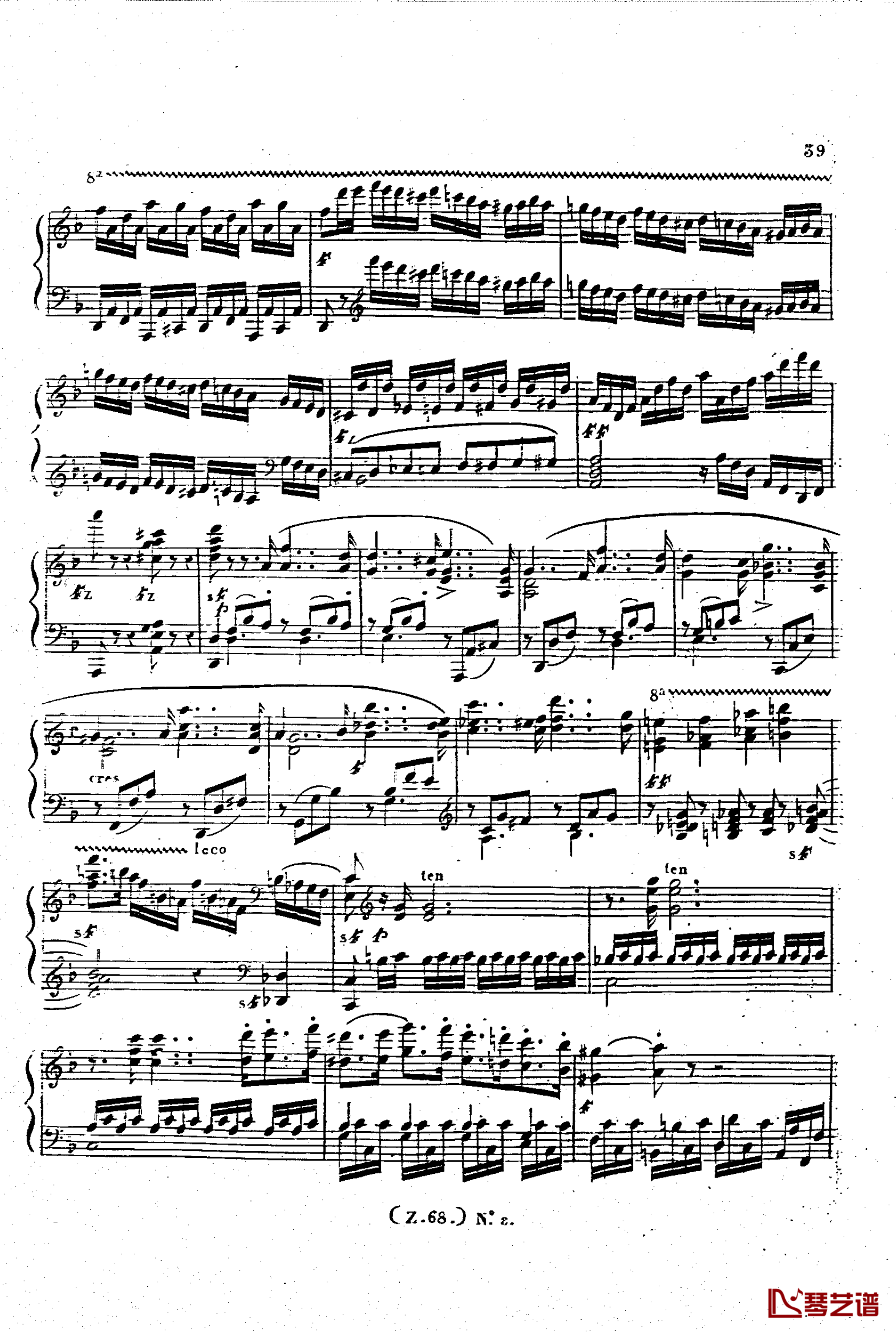  d小调第六钢琴奏鸣曲 Op.124钢琴谱-车尔尼-Czerny40