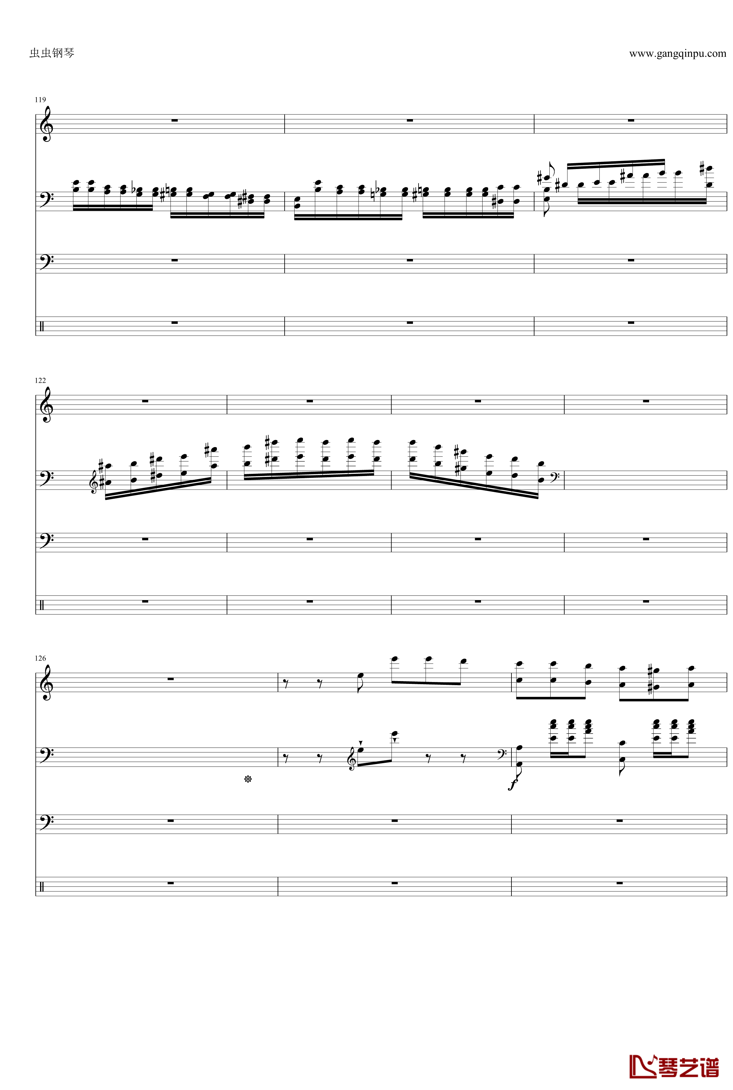 幻想钢琴谱-改编自李斯特的《钟》13