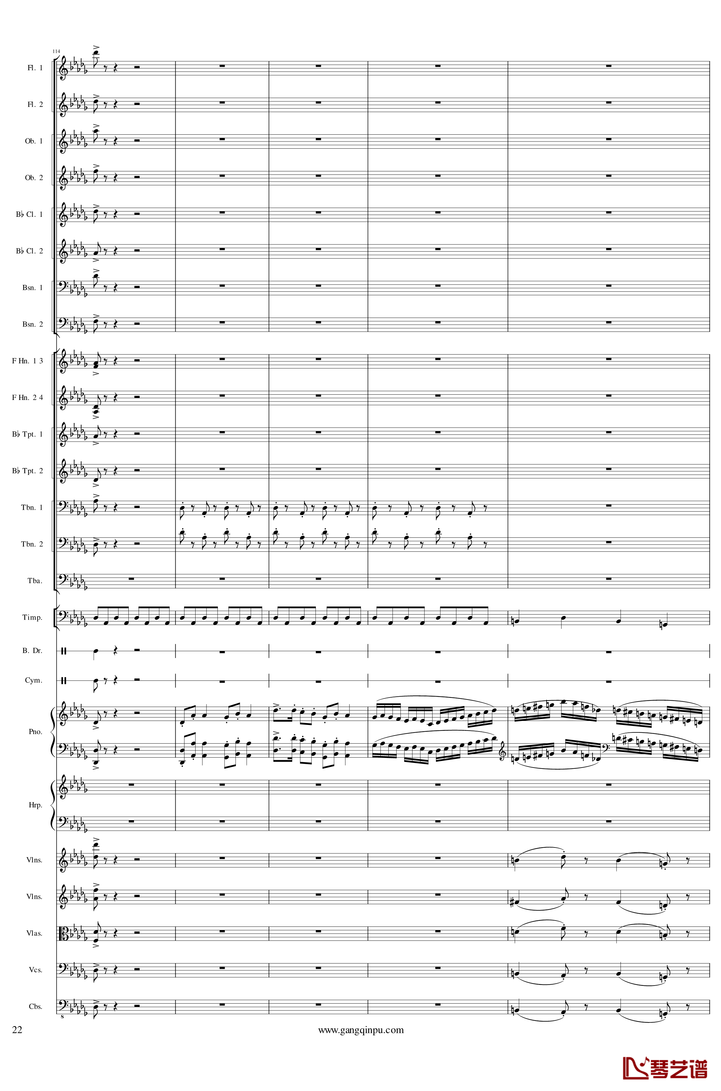 Piano Concerto No.6 in sharp F Minor Op.57 II钢琴谱-一个球22