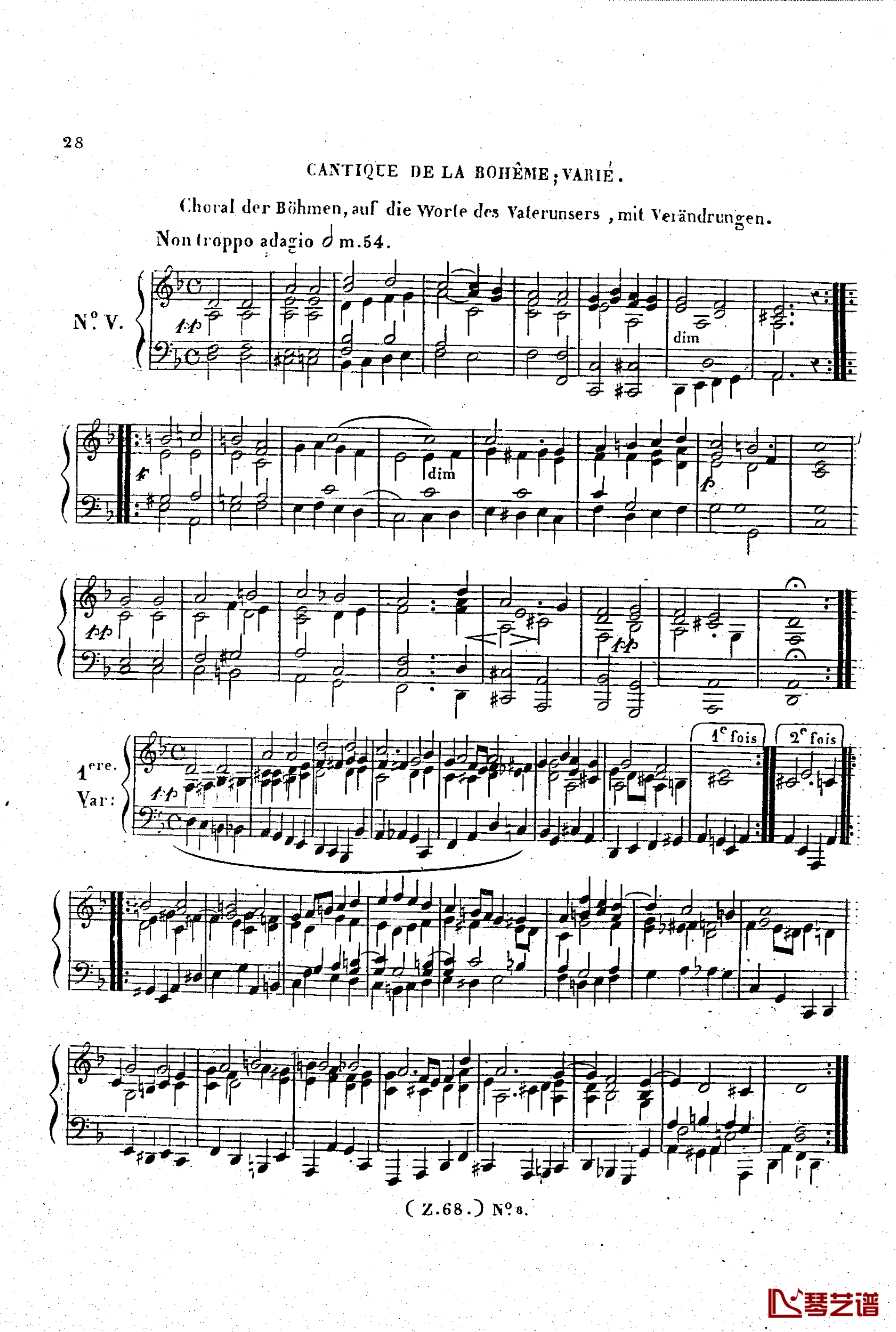  d小调第六钢琴奏鸣曲 Op.124钢琴谱-车尔尼-Czerny29