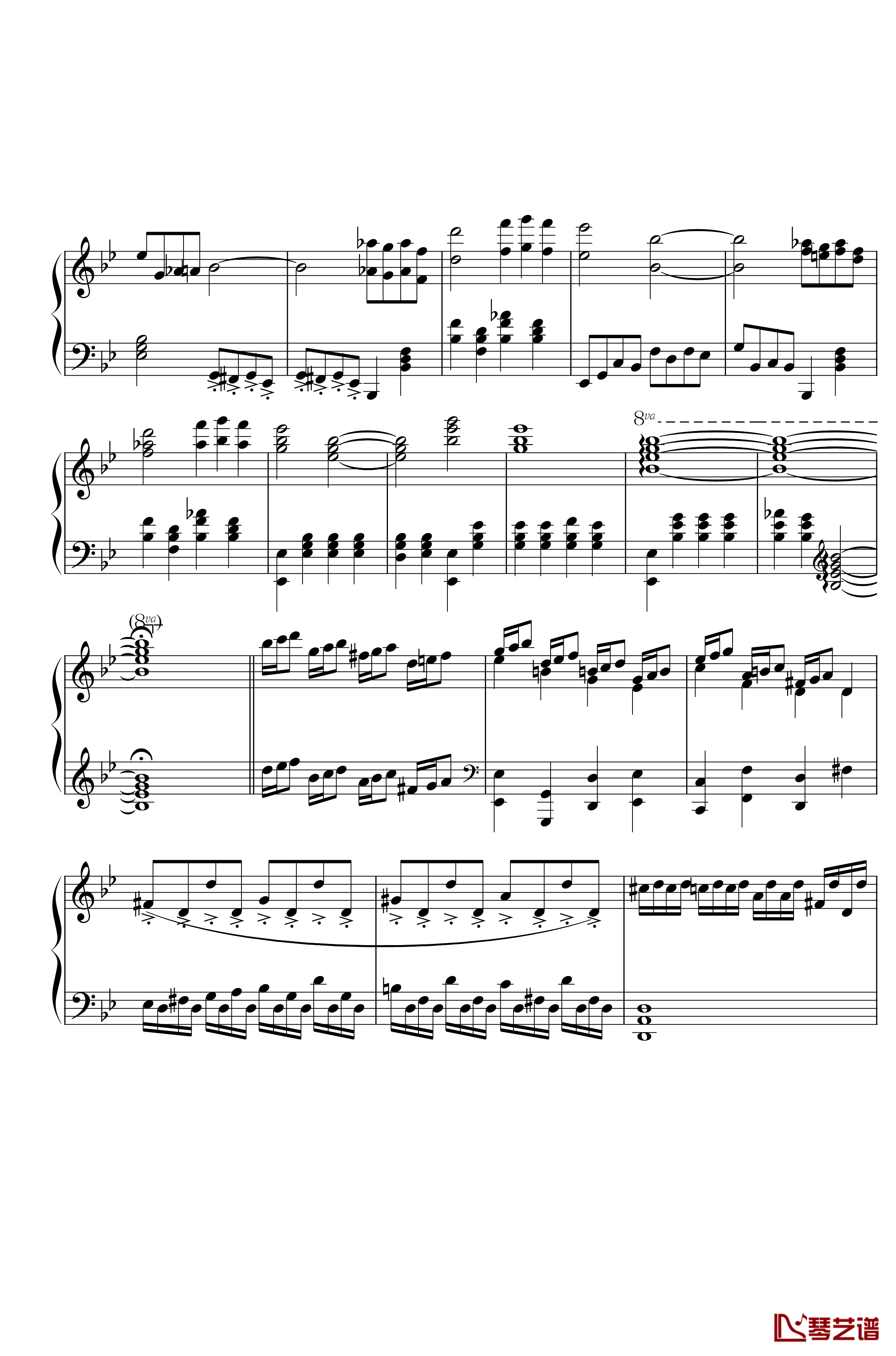 第三钢琴奏鸣曲第一乐章钢琴谱-nzh19344