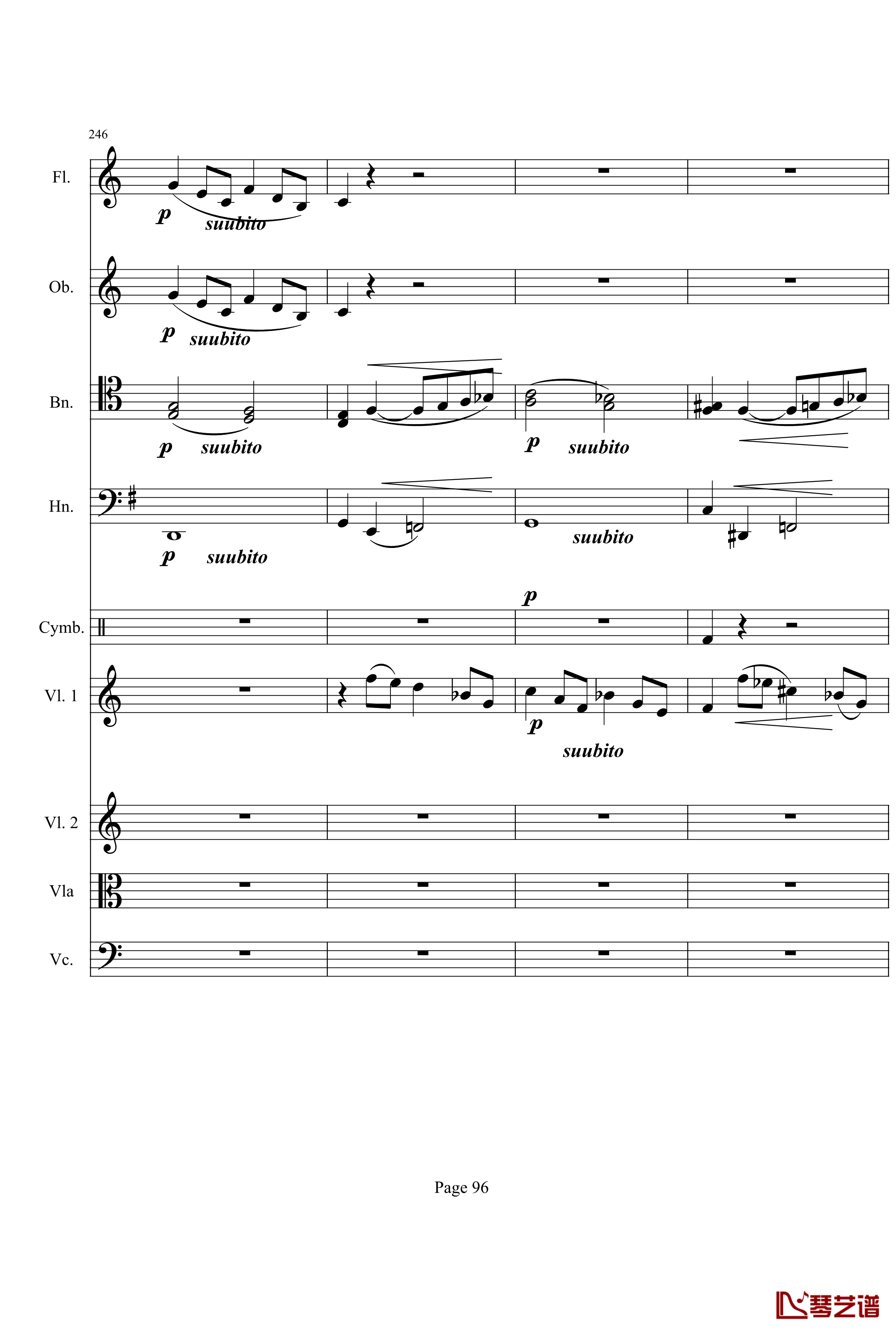 奏鸣曲之交响钢琴谱-第21首-Ⅰ-贝多芬-beethoven96