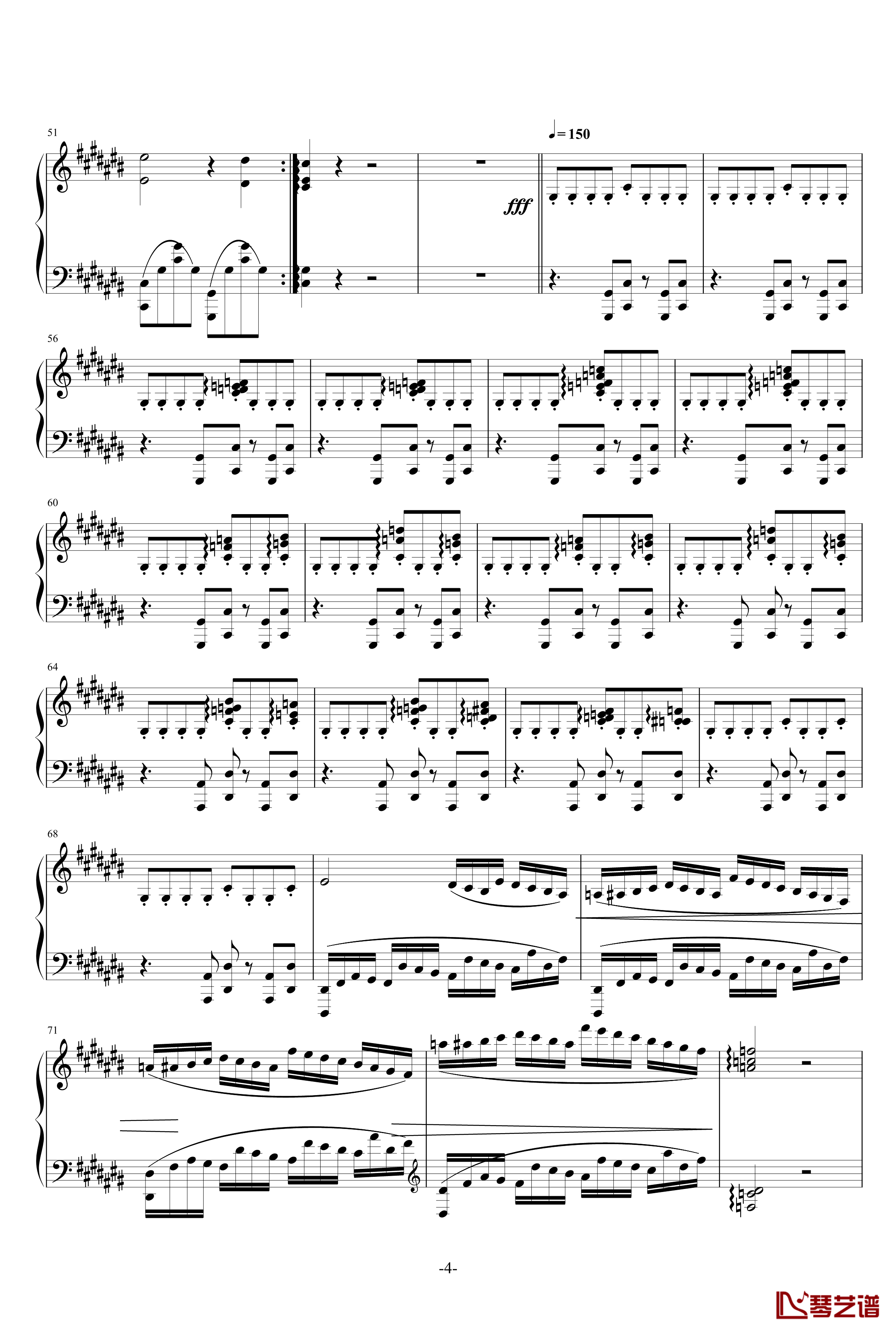 小温狂想曲 13钢琴谱-摩西-一个球4