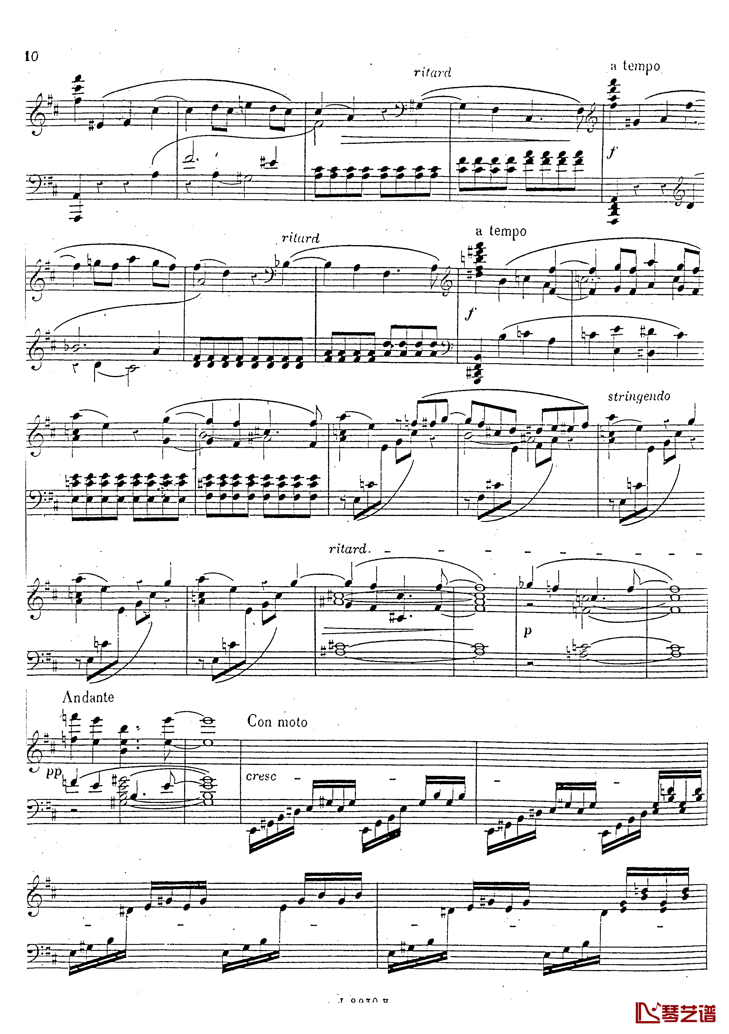 a小调第四钢琴奏鸣曲钢琴谱-安东 鲁宾斯坦- Op.10011