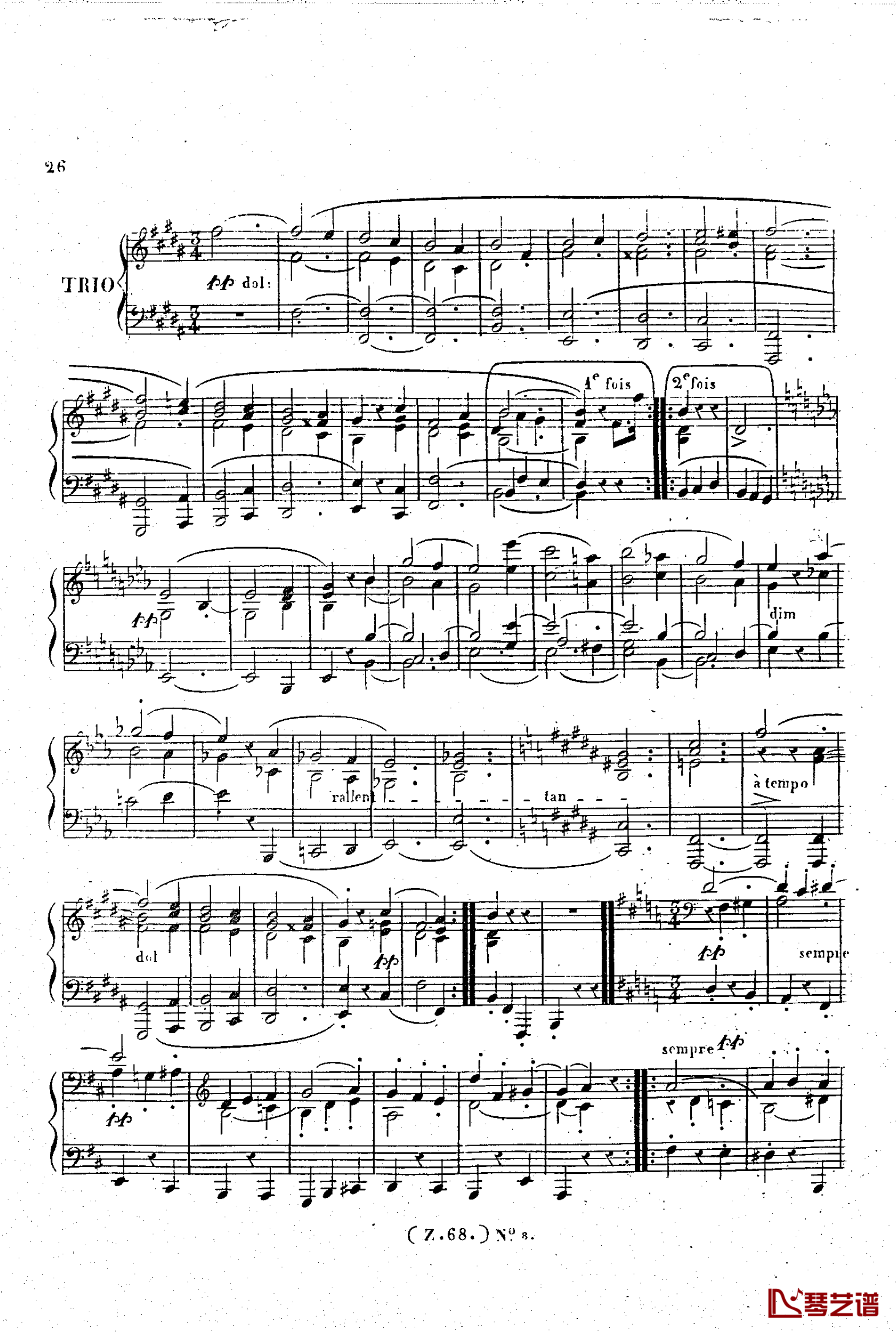  d小调第六钢琴奏鸣曲 Op.124钢琴谱-车尔尼-Czerny27