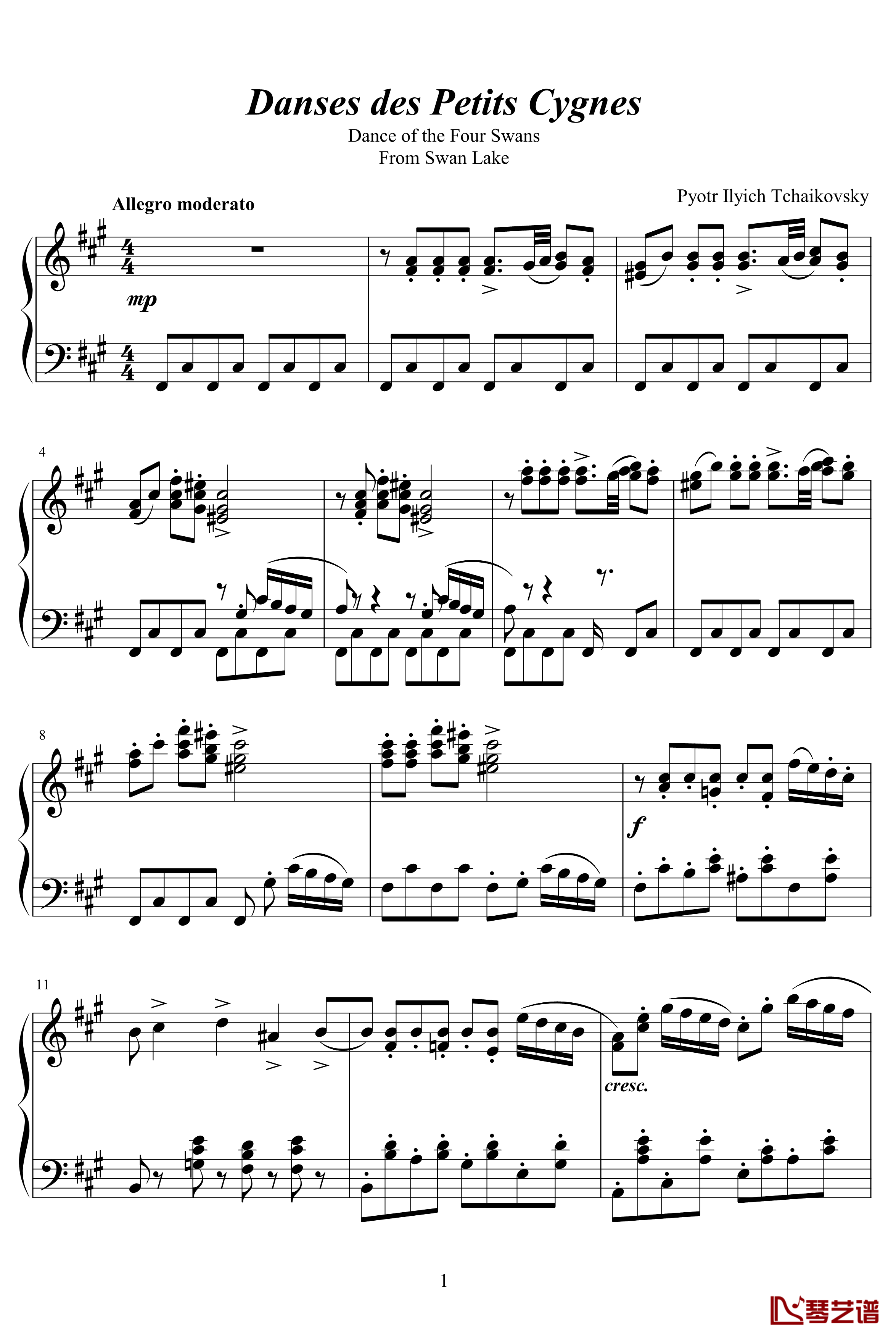 四小天鹅舞曲Charm2版钢琴谱-柴科夫斯基-Peter Ilyich Tchaikovsky1