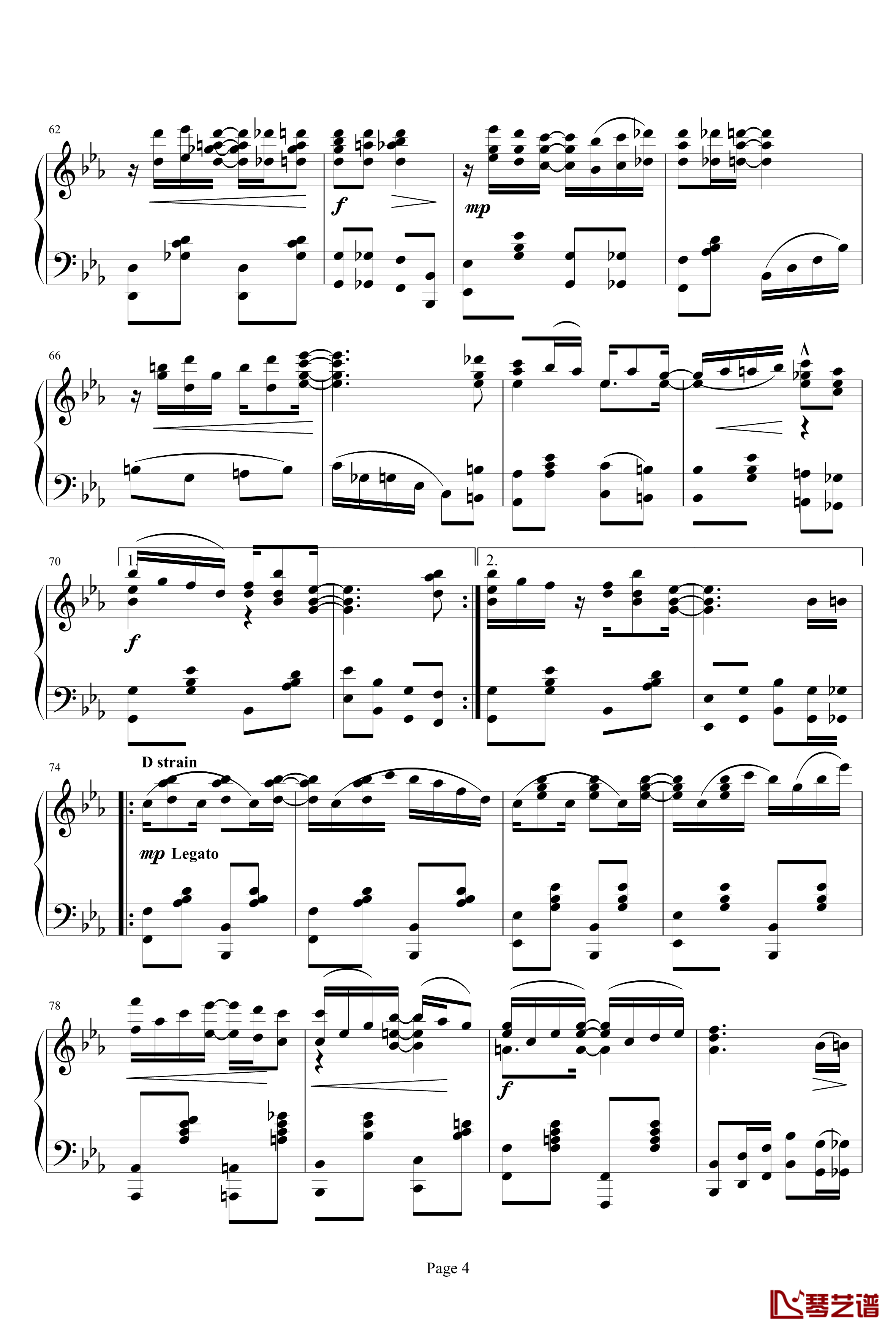 Searchlight Rag钢琴谱Scott Joplin4