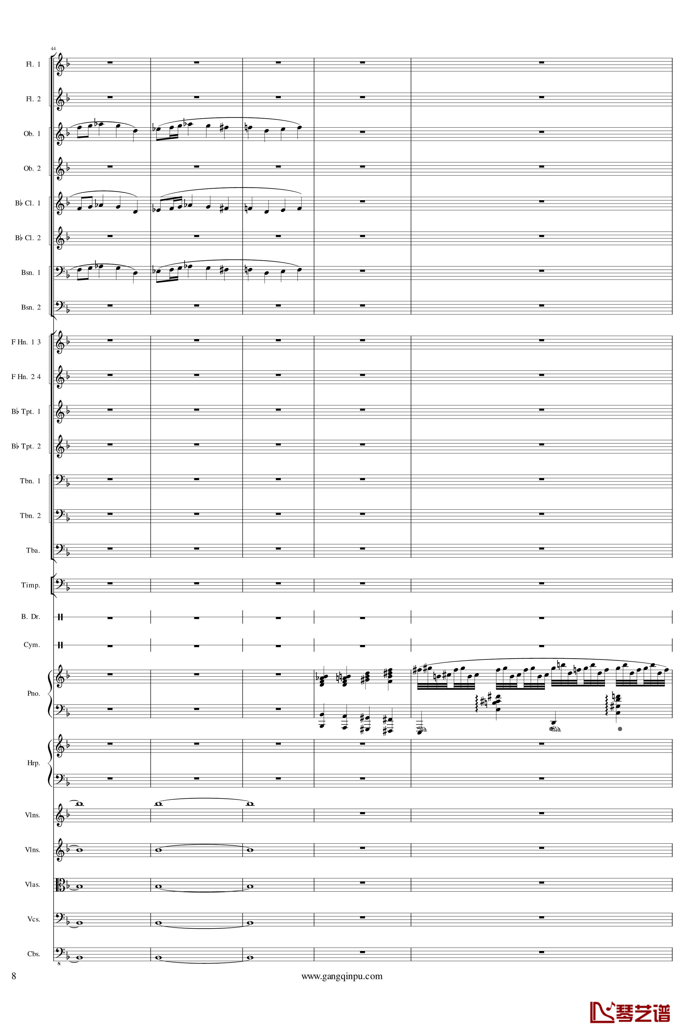 Piano Concerto No.6 in sharp F Minor Op.57 II钢琴谱-一个球8