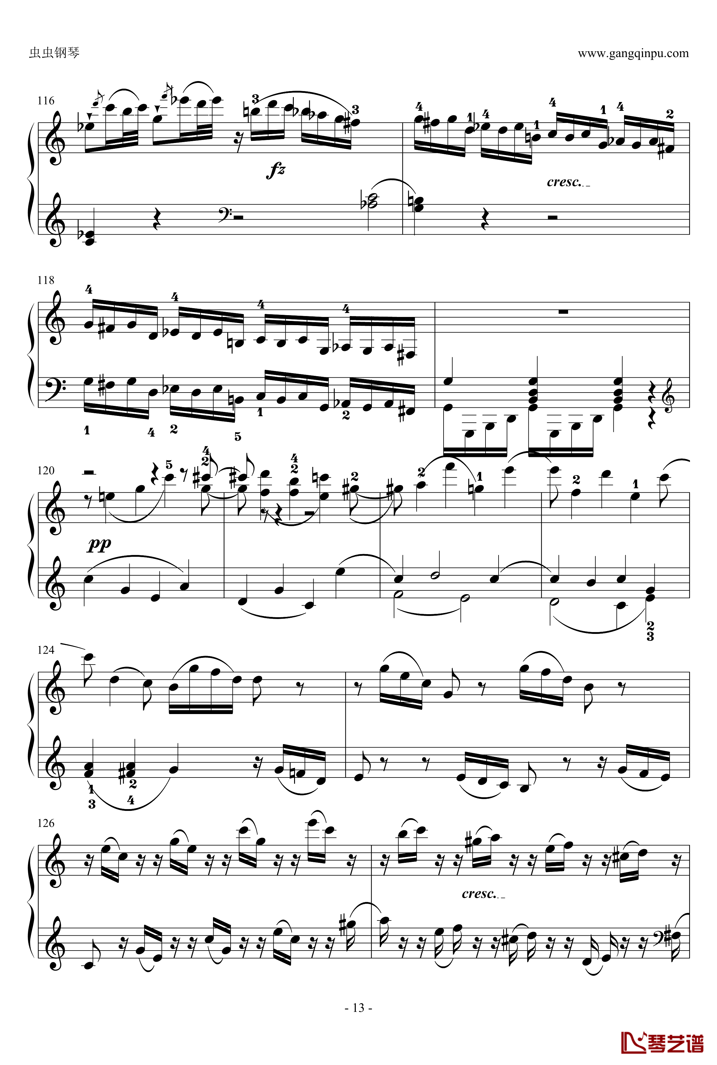 C大调奏鸣曲钢琴谱第一乐章-海顿13