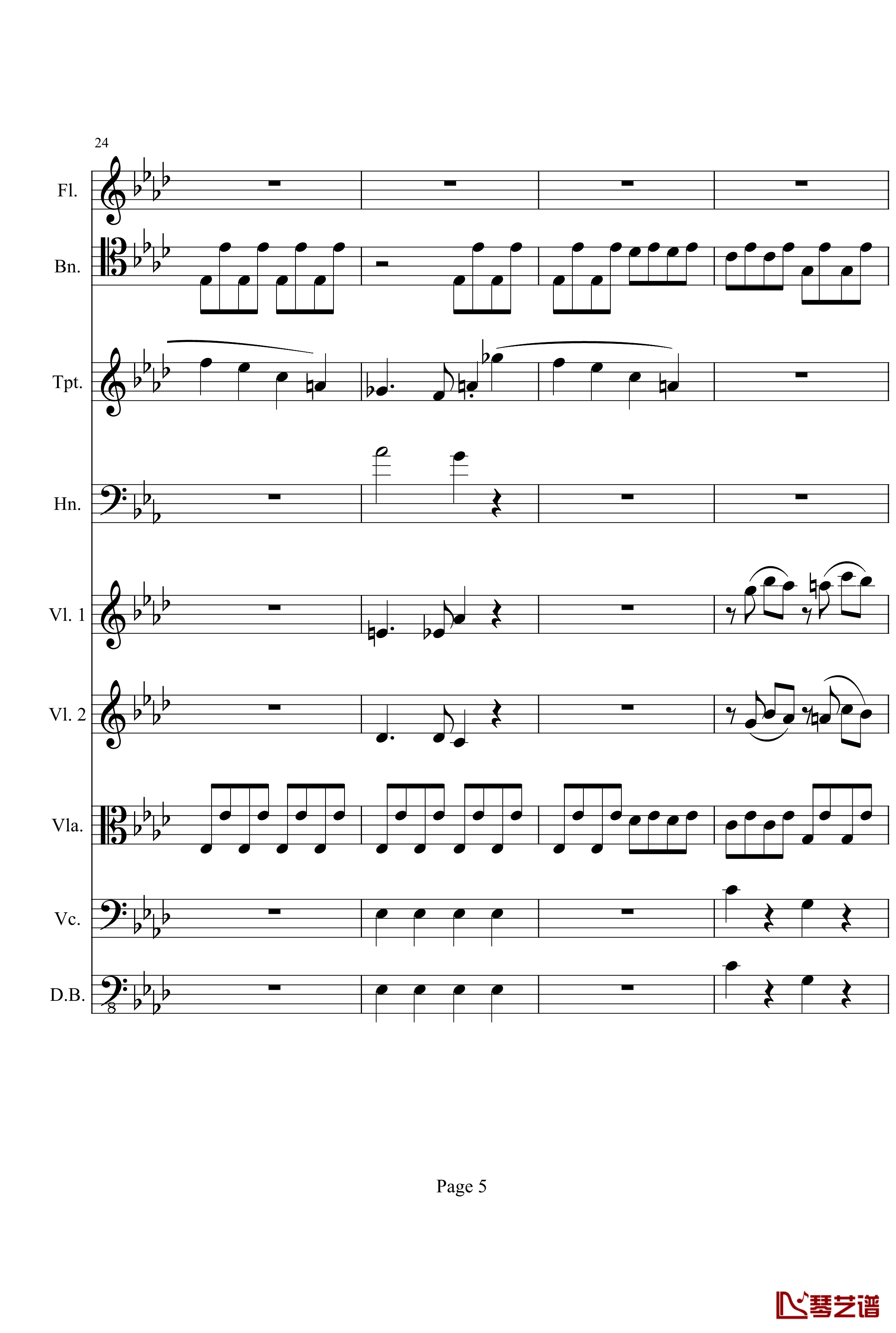 奏鸣曲之交响钢琴谱-第1首-Ⅰ-贝多芬-beethoven5