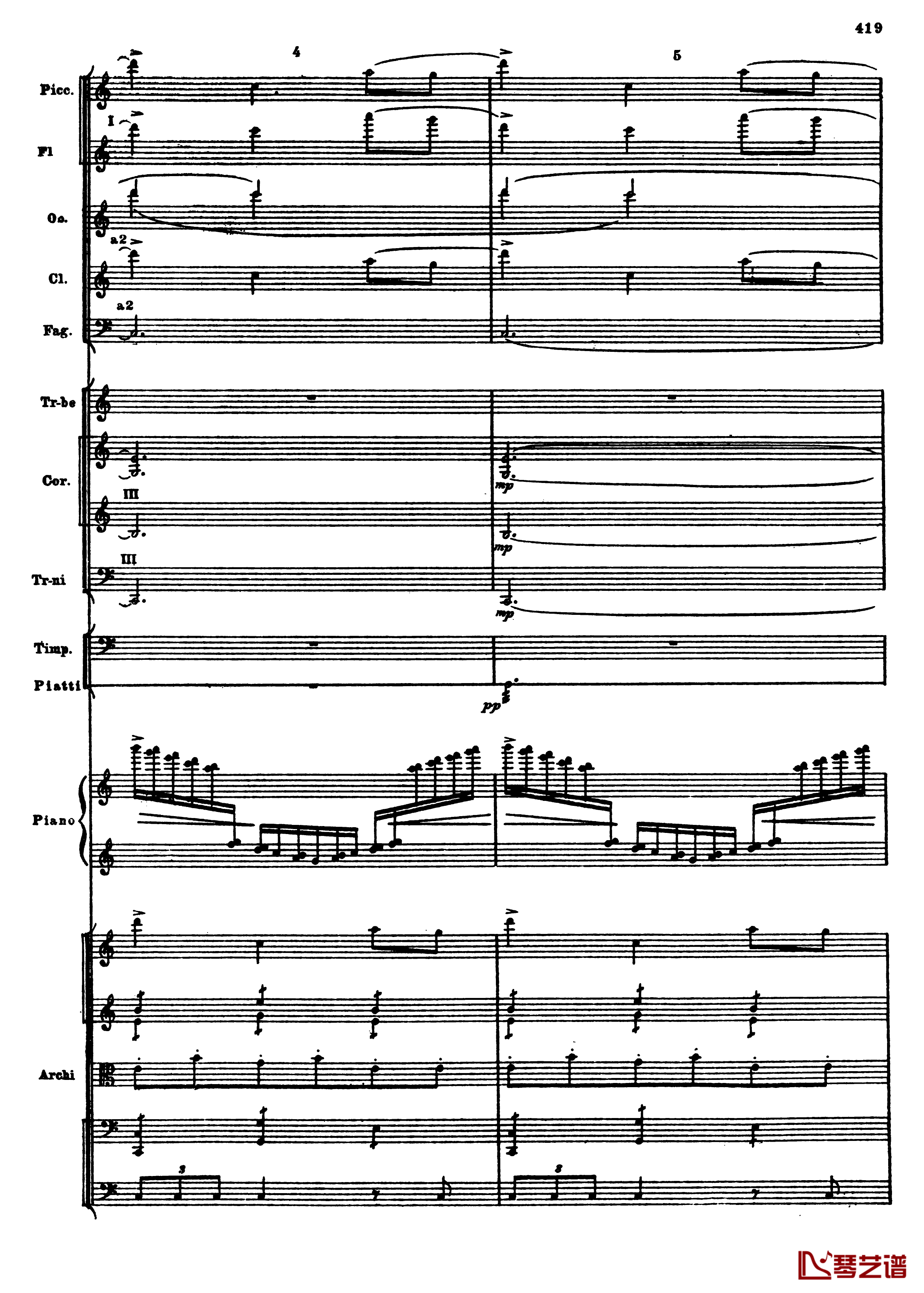 普罗科菲耶夫第三钢琴协奏曲钢琴谱-总谱-普罗科非耶夫151