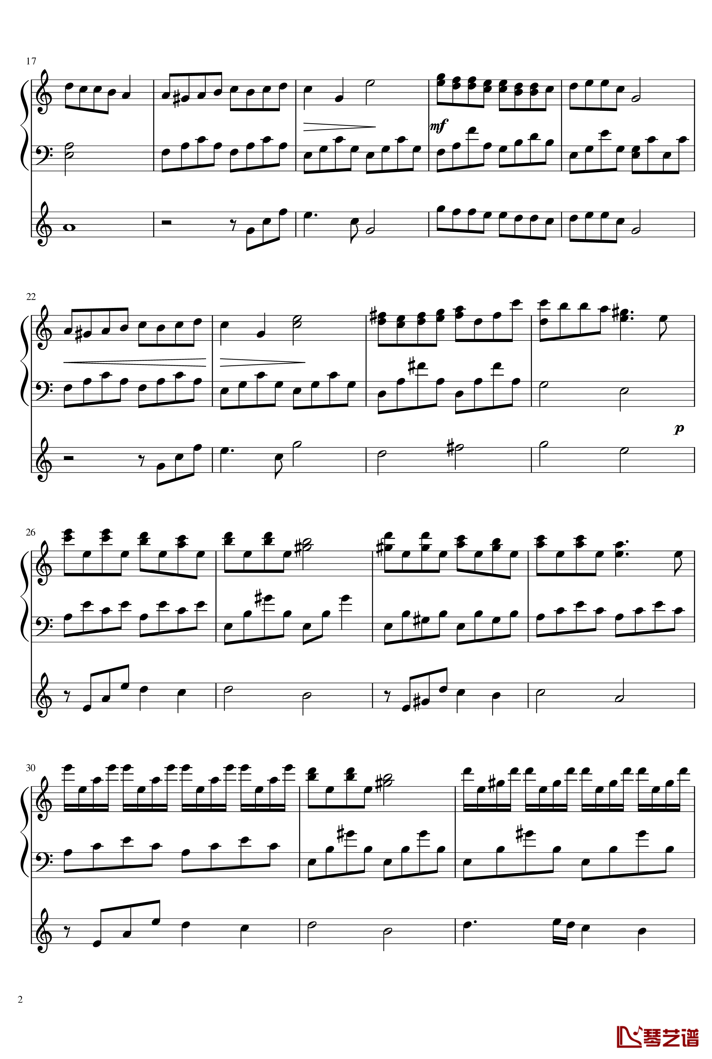 Passion钢琴谱-零之使魔2
