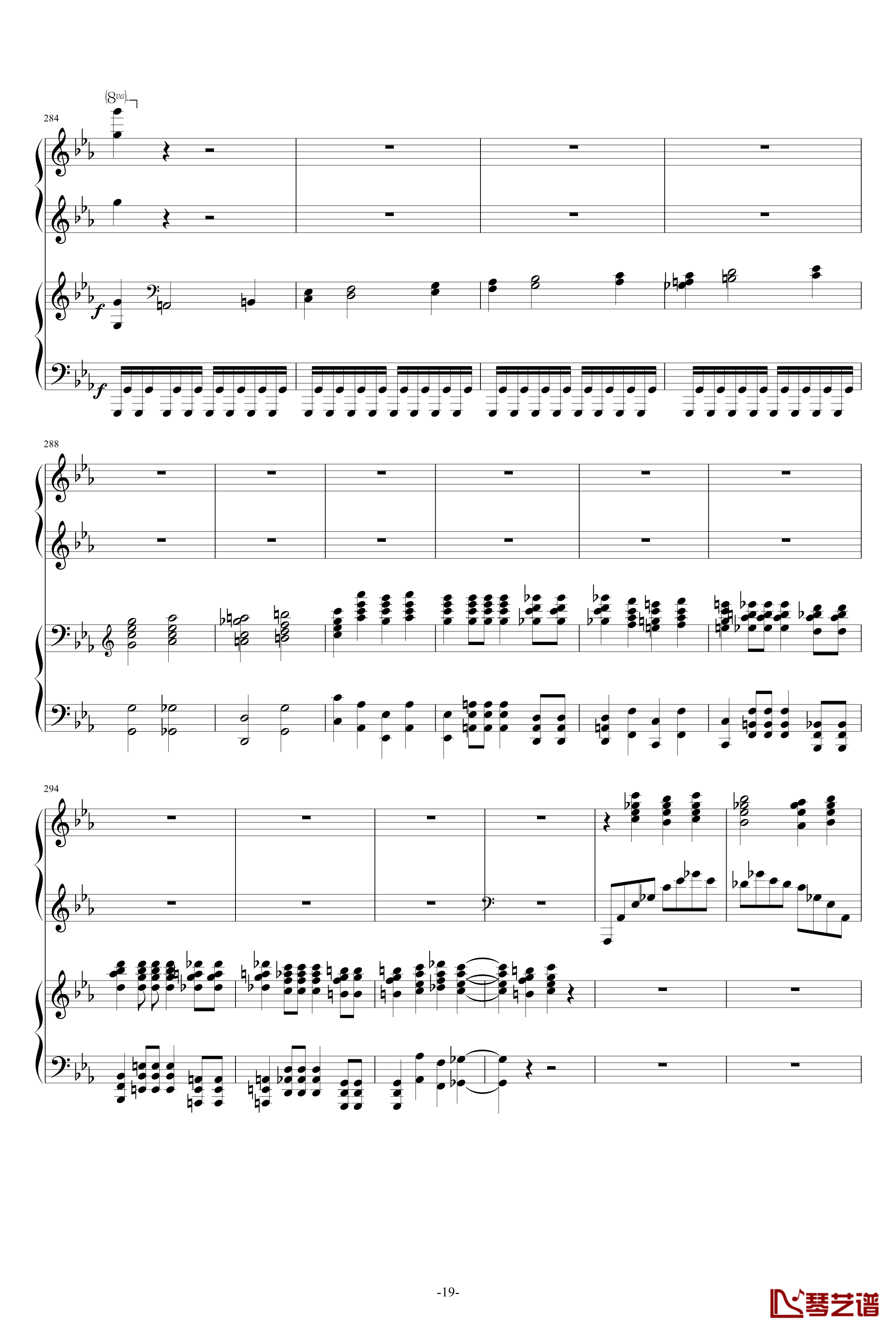 c小调第二钢琴协奏曲第三乐章钢琴谱-拉赫马尼若夫19