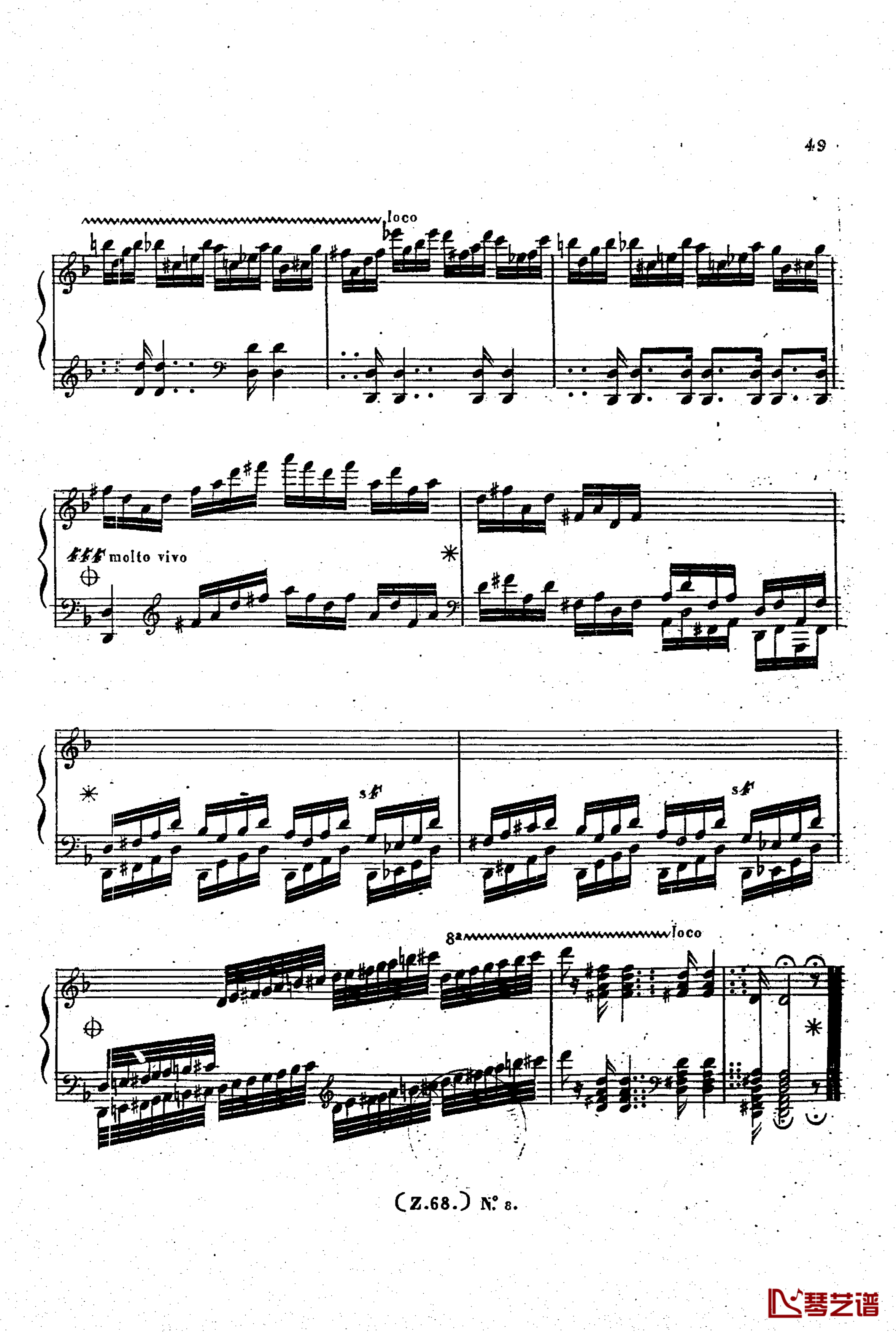  d小调第六钢琴奏鸣曲 Op.124钢琴谱-车尔尼-Czerny50