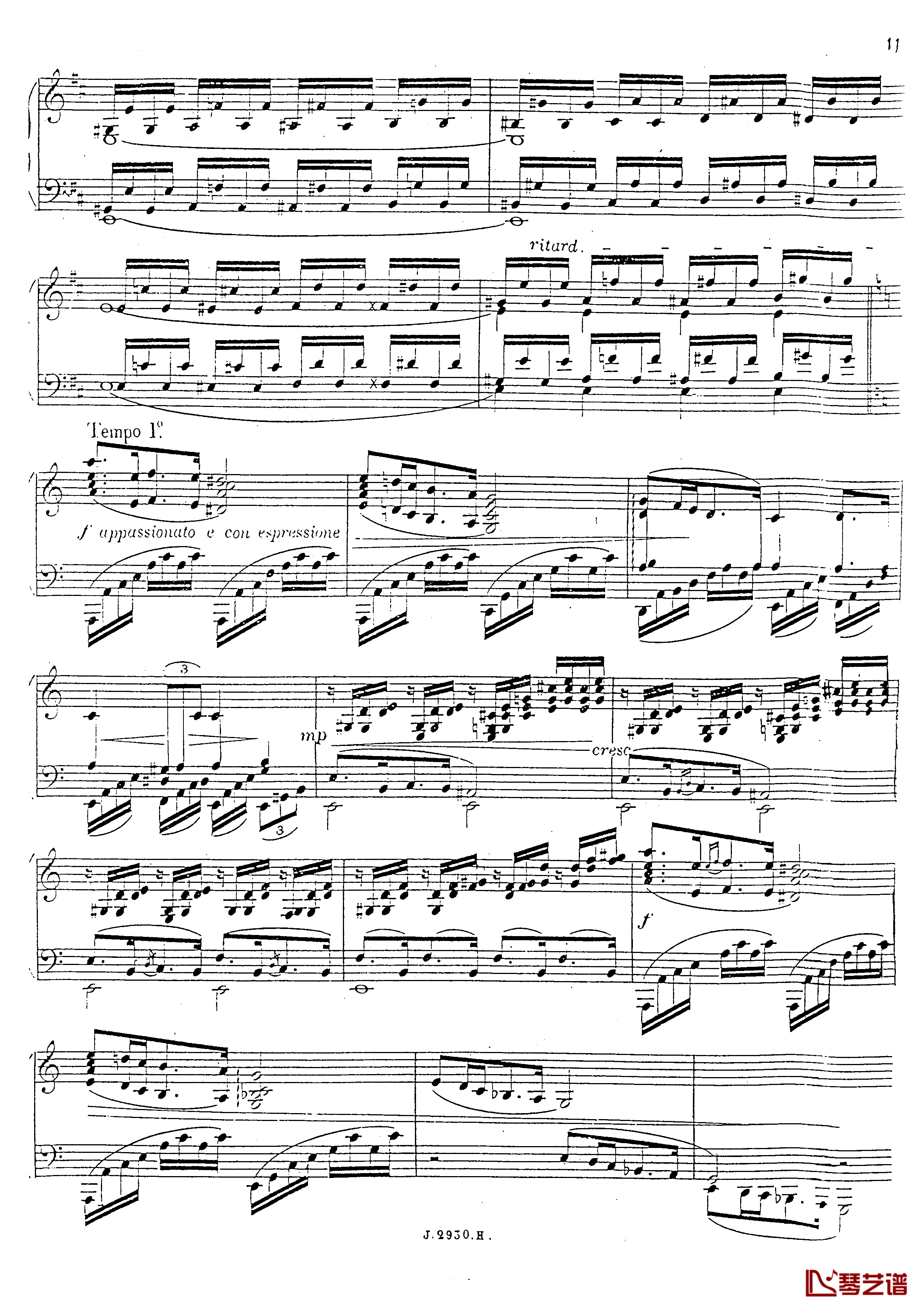 a小调第四钢琴奏鸣曲钢琴谱-安东 鲁宾斯坦- Op.10012