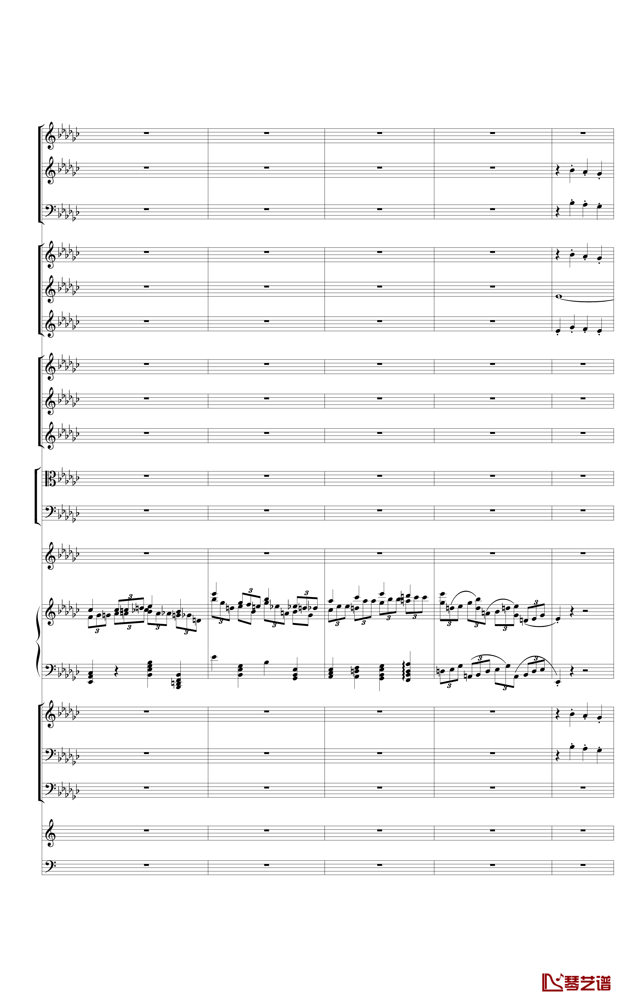 Piano Concerto No.3 in E Flat minor,I钢琴谱-热情而辉煌10