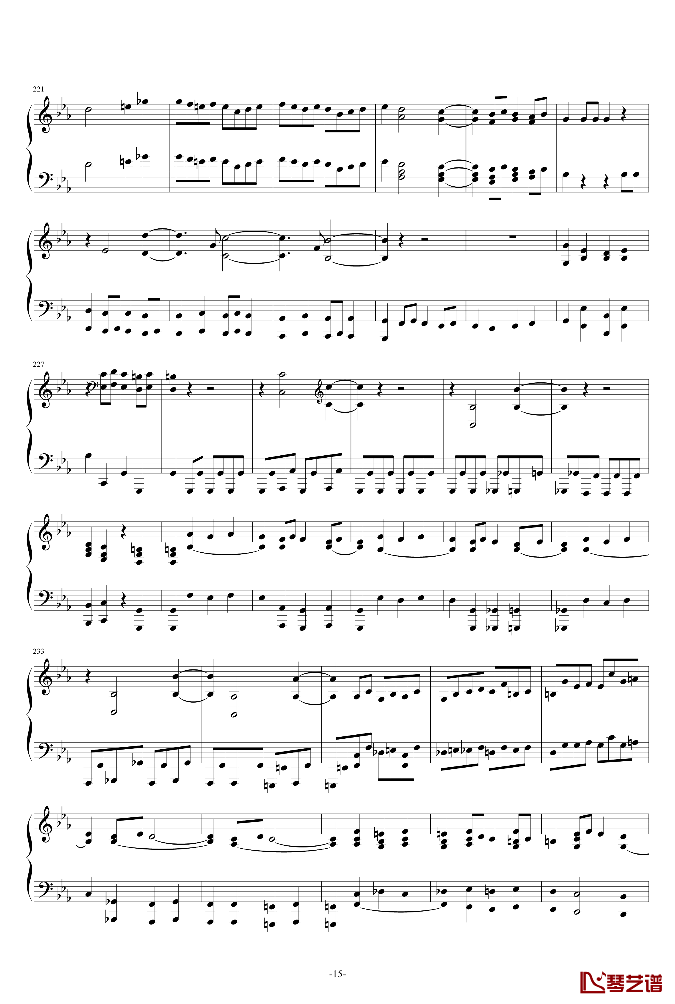 c小调第二钢琴协奏曲第三乐章钢琴谱-拉赫马尼若夫15
