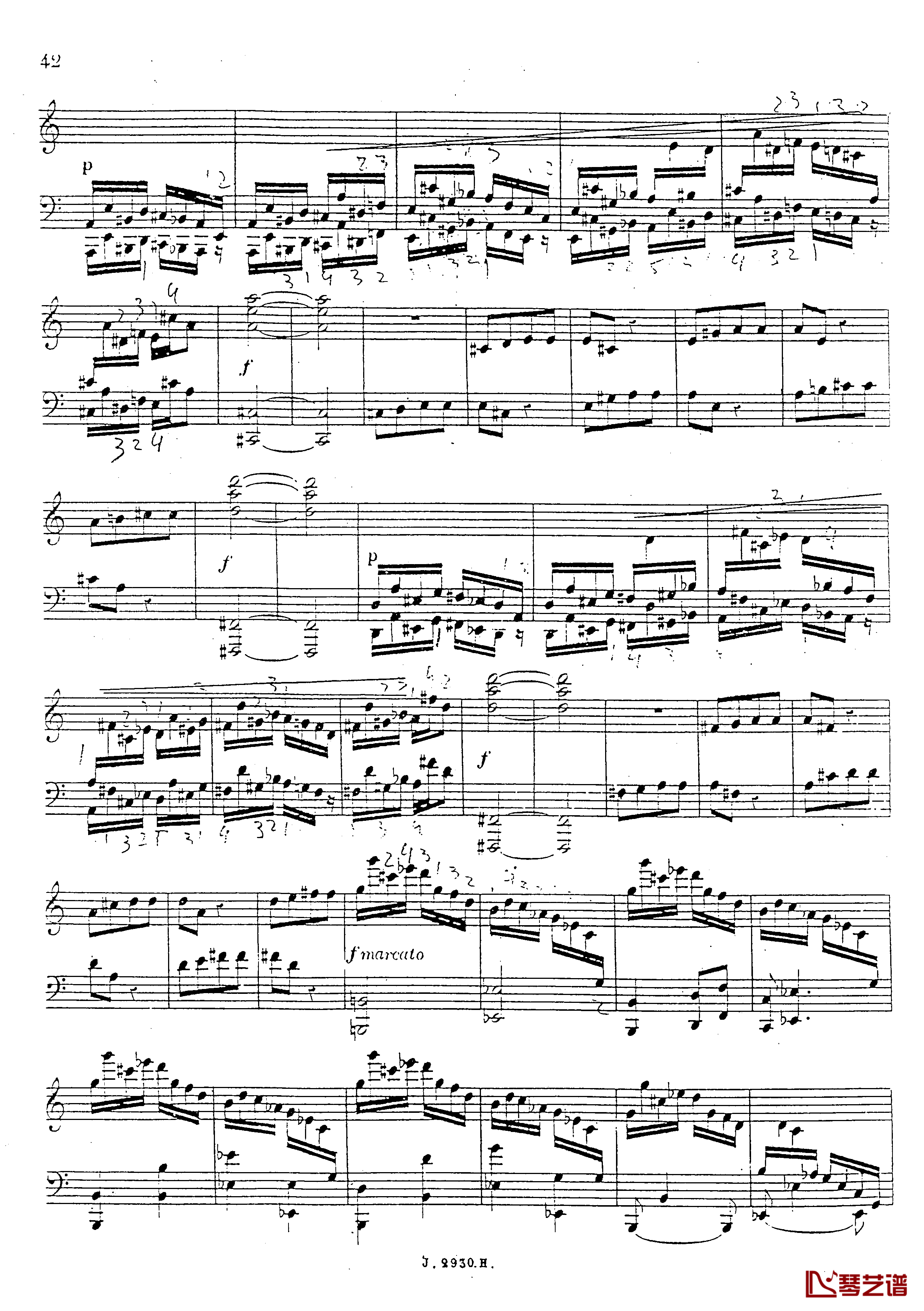 a小调第四钢琴奏鸣曲钢琴谱-安东 鲁宾斯坦- Op.10043