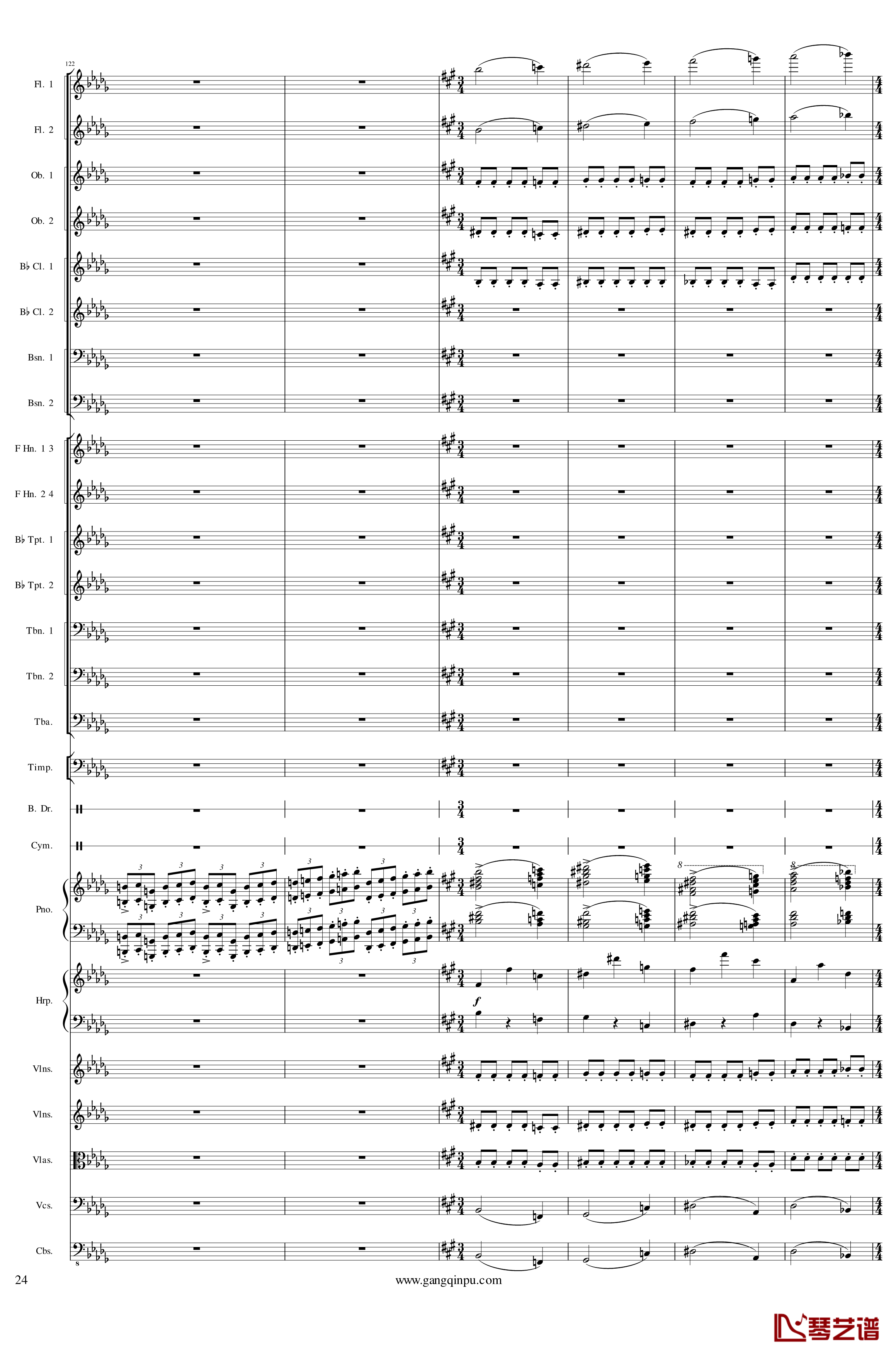 Piano Concerto No.6 in sharp F Minor Op.57 II钢琴谱-一个球24