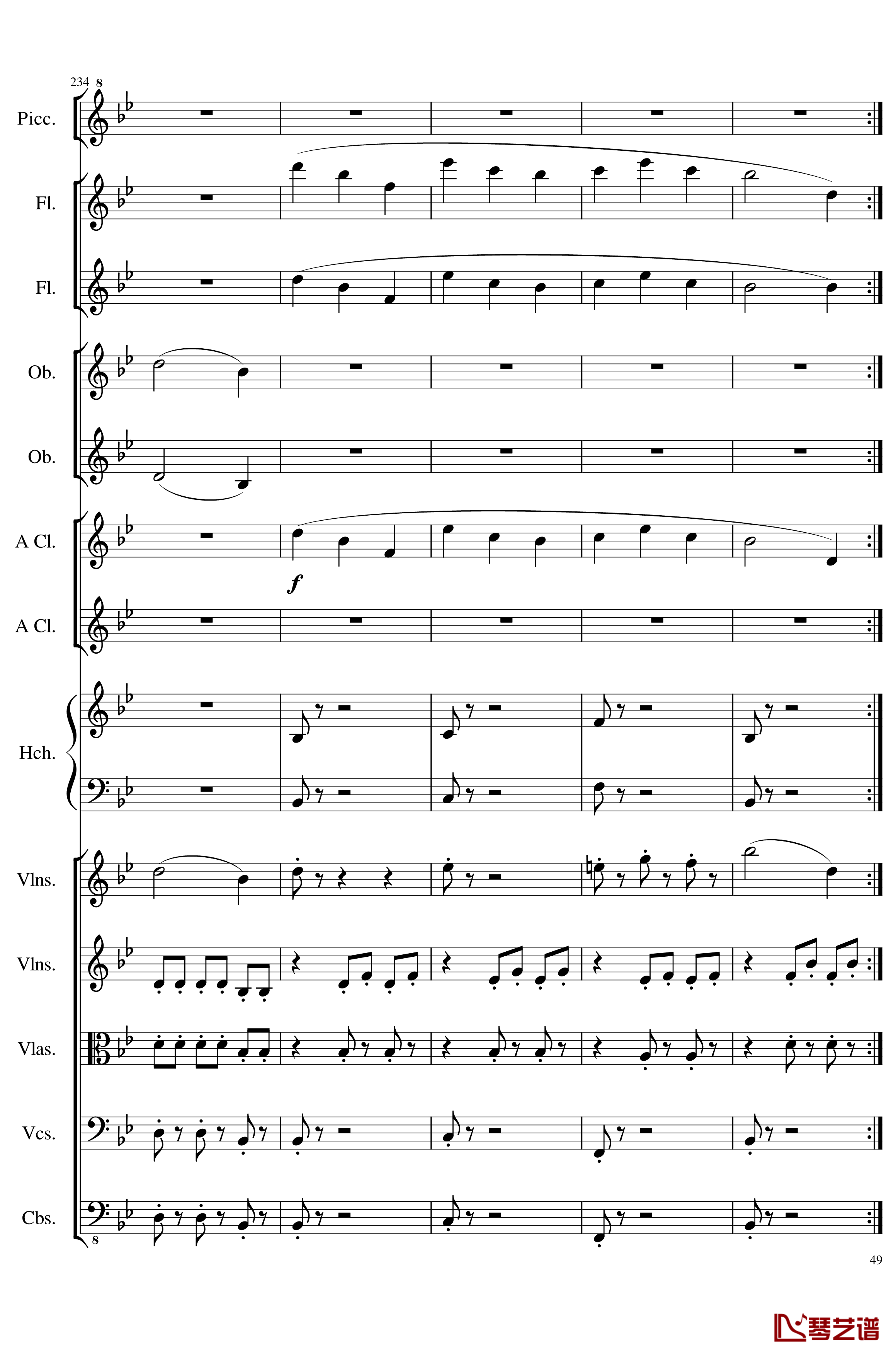 7 Contredanses No.1-7, Op.124钢琴谱-7首乡村舞曲，第一至第七，作品124-一个球49