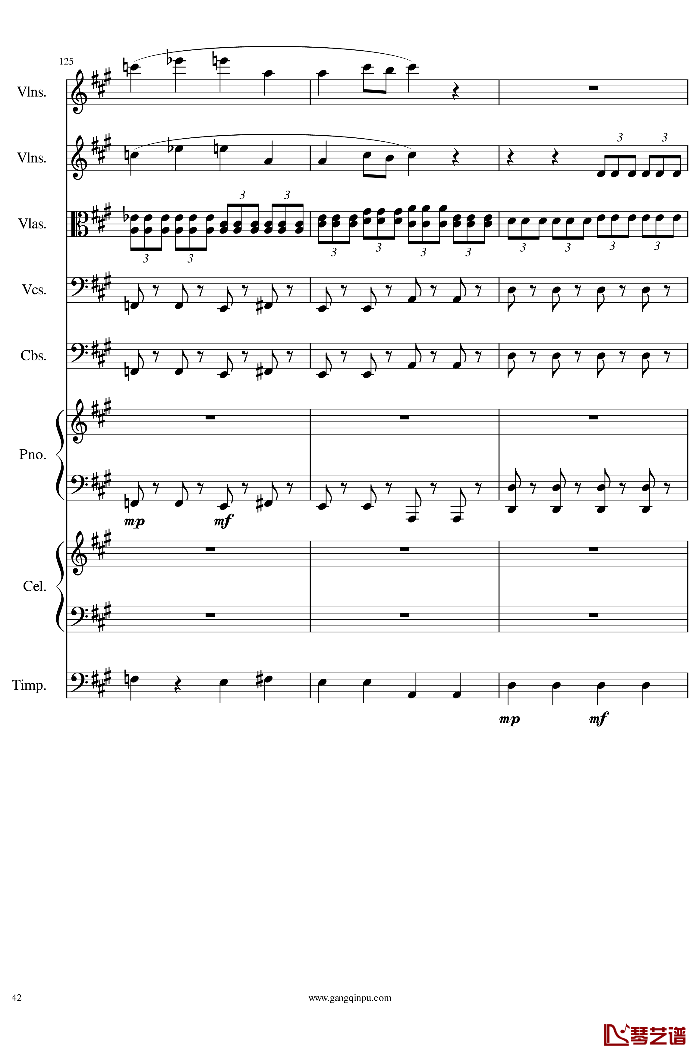 光高校庆序曲Op.44钢琴谱-一个球42