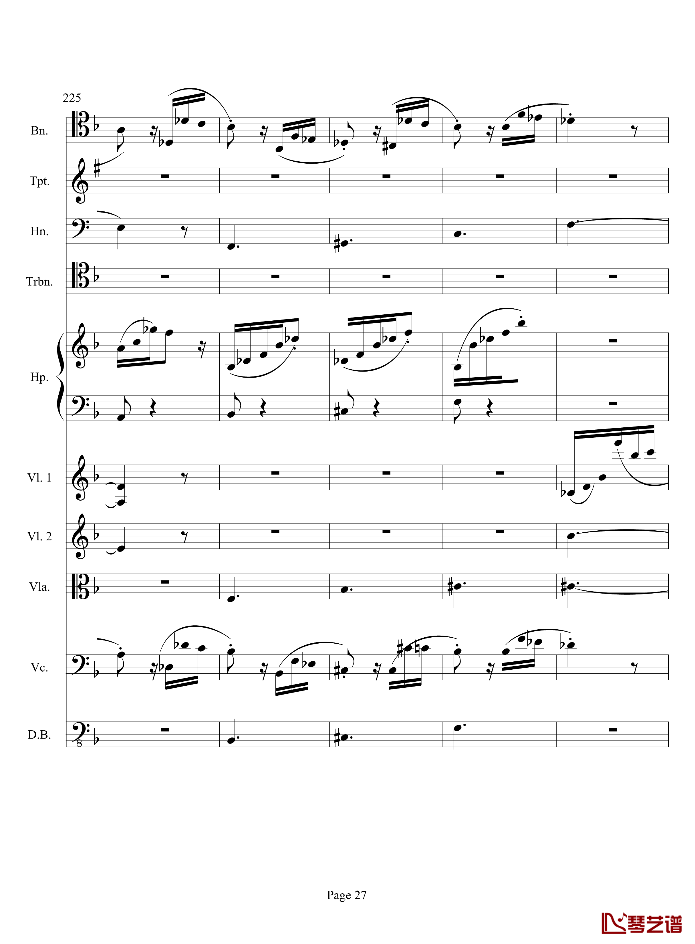 奏鸣曲之交响钢琴谱-第17首-Ⅲ-贝多芬-beethoven27
