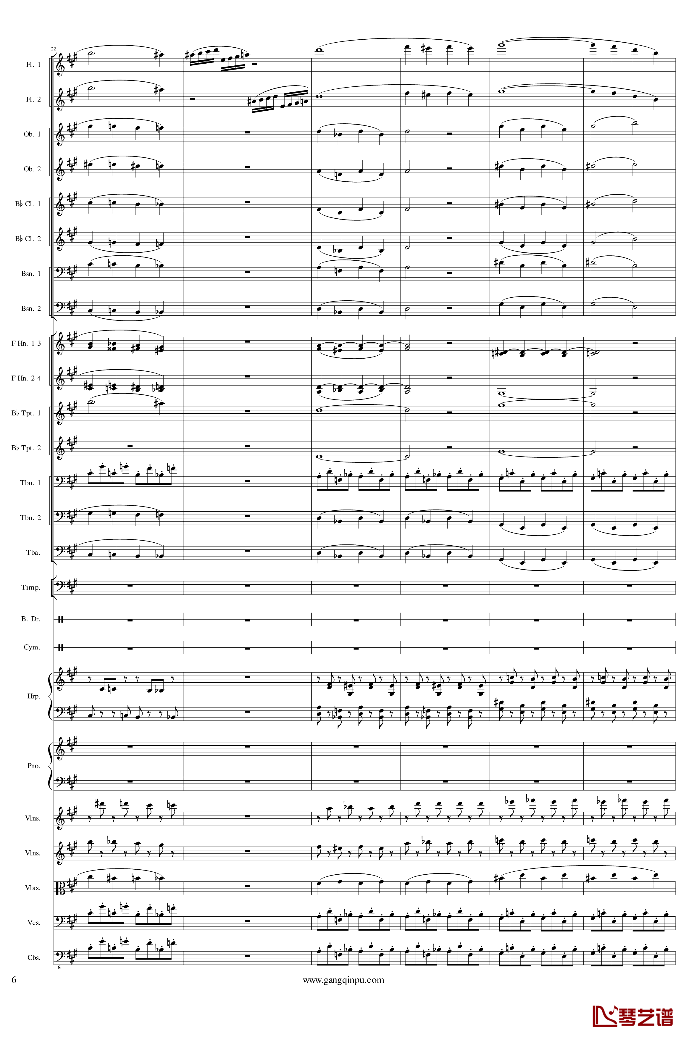 Piano Concerto No.6 in sharp F Minor Op.57 III钢琴谱-一个球6