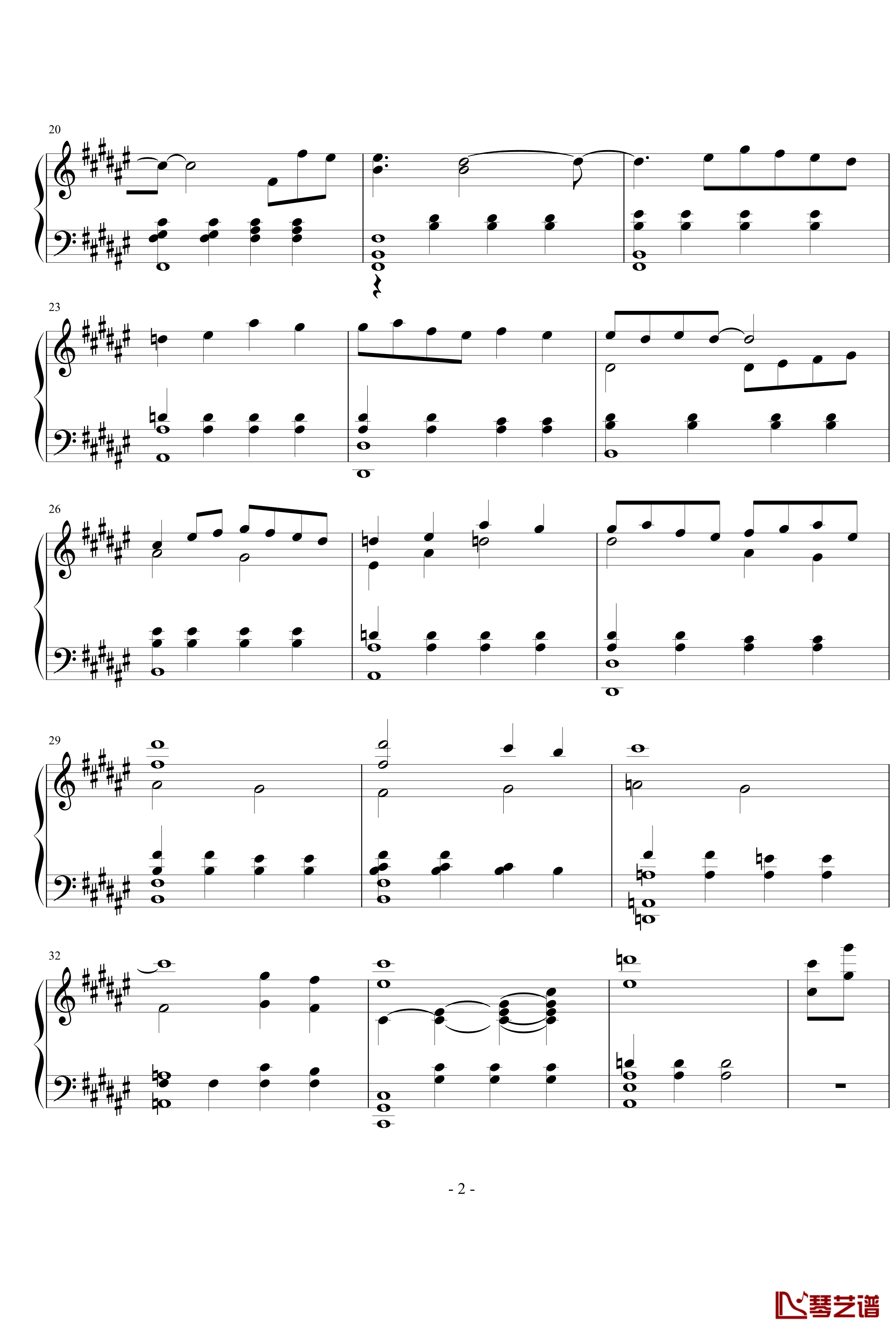 空に光る钢琴谱-Clannad2