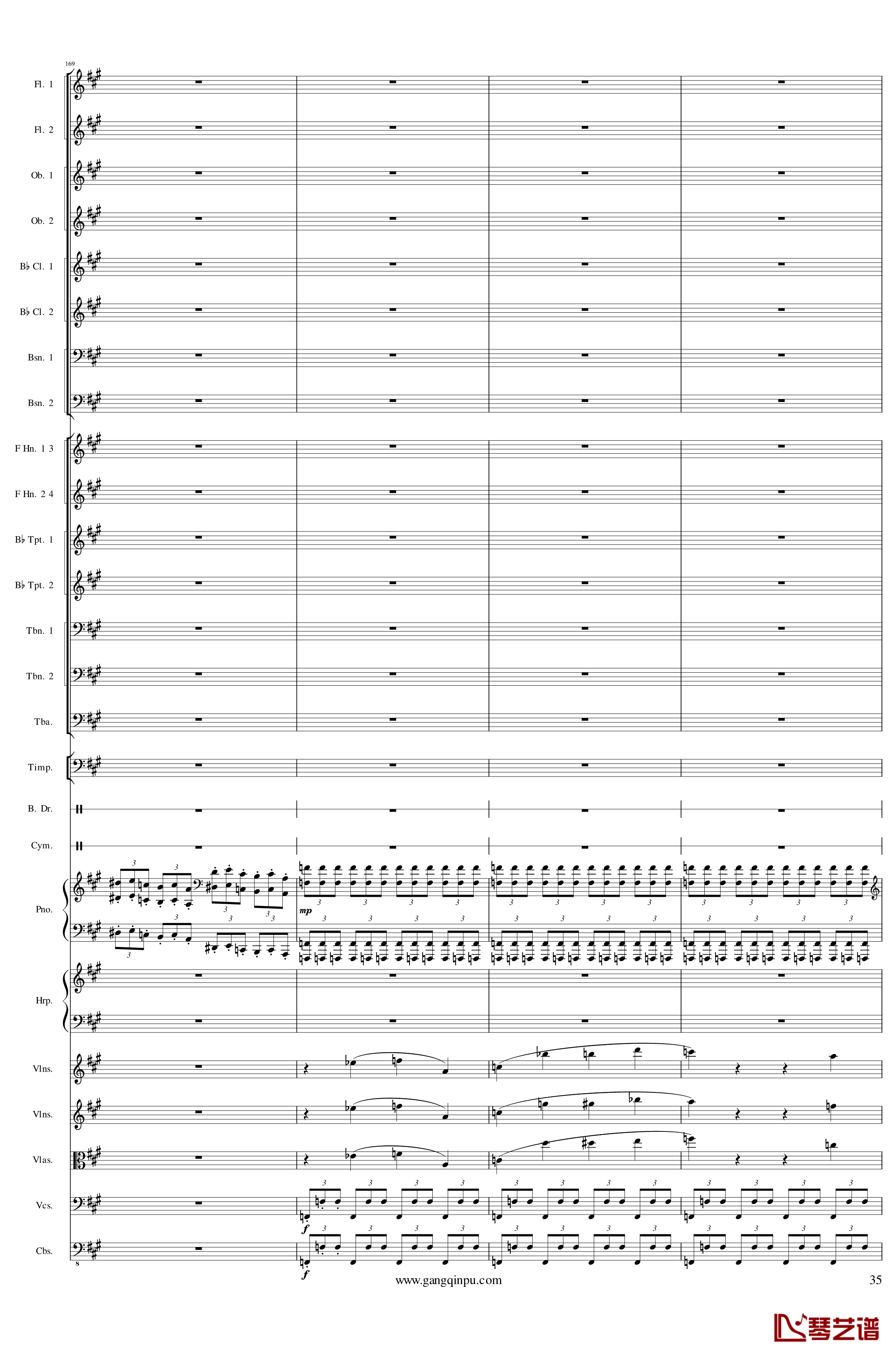 Piano Concerto No.6 in sharp F Minor Op.57 II钢琴谱-一个球35