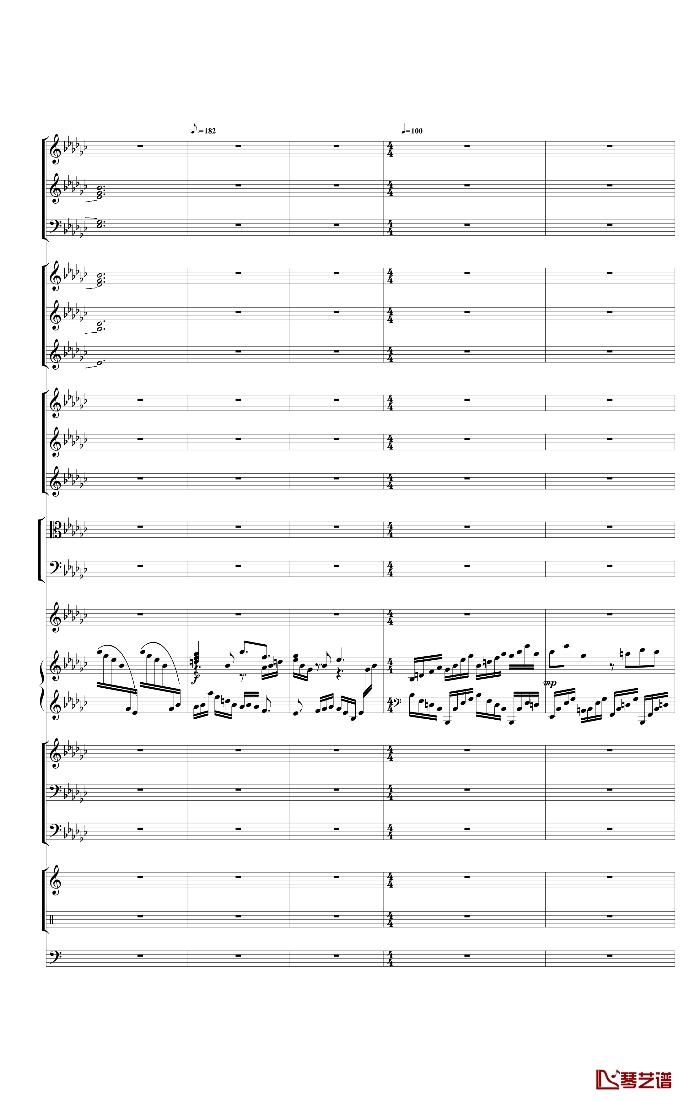 Piano Concerto No.3 in E Flat minor,I钢琴谱-热情而辉煌35