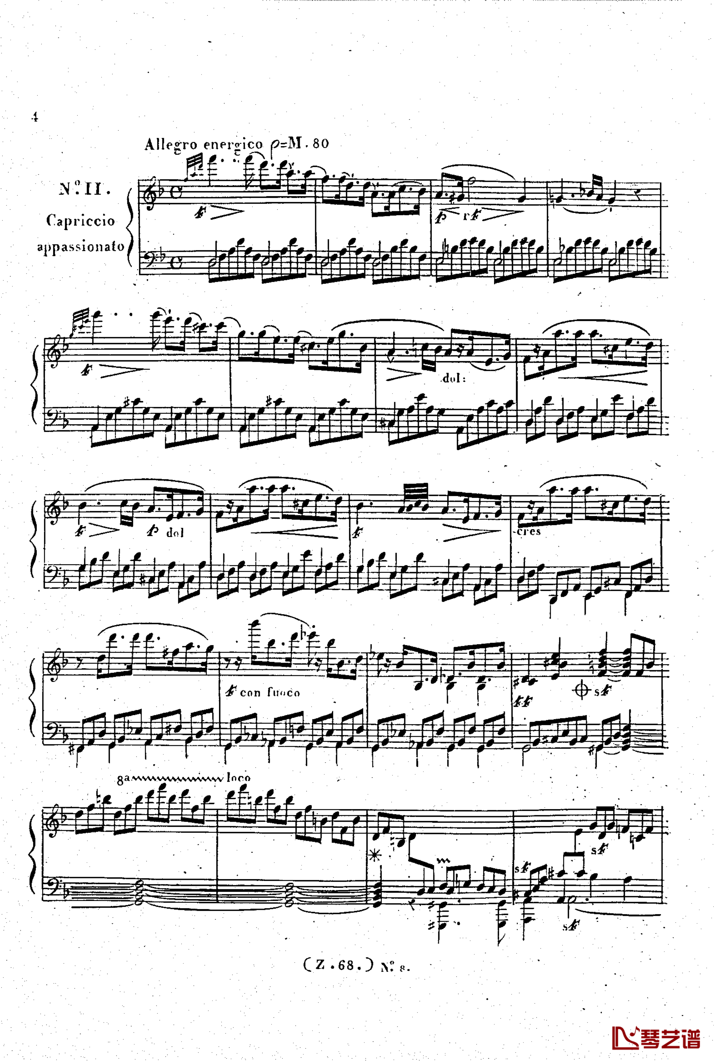  d小调第六钢琴奏鸣曲 Op.124钢琴谱-车尔尼-Czerny5