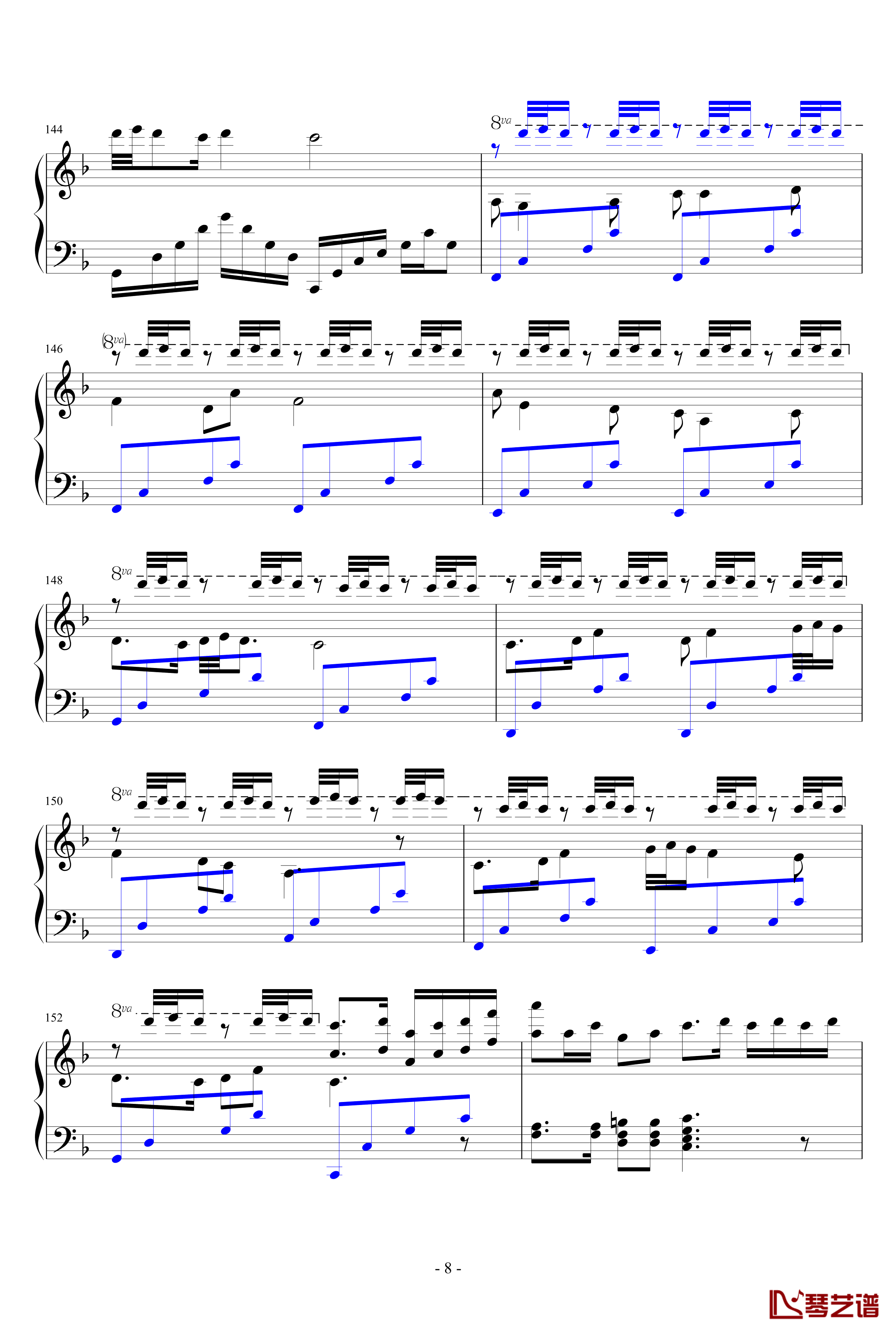 春节序曲钢琴谱-钢琴-x.i.杰8