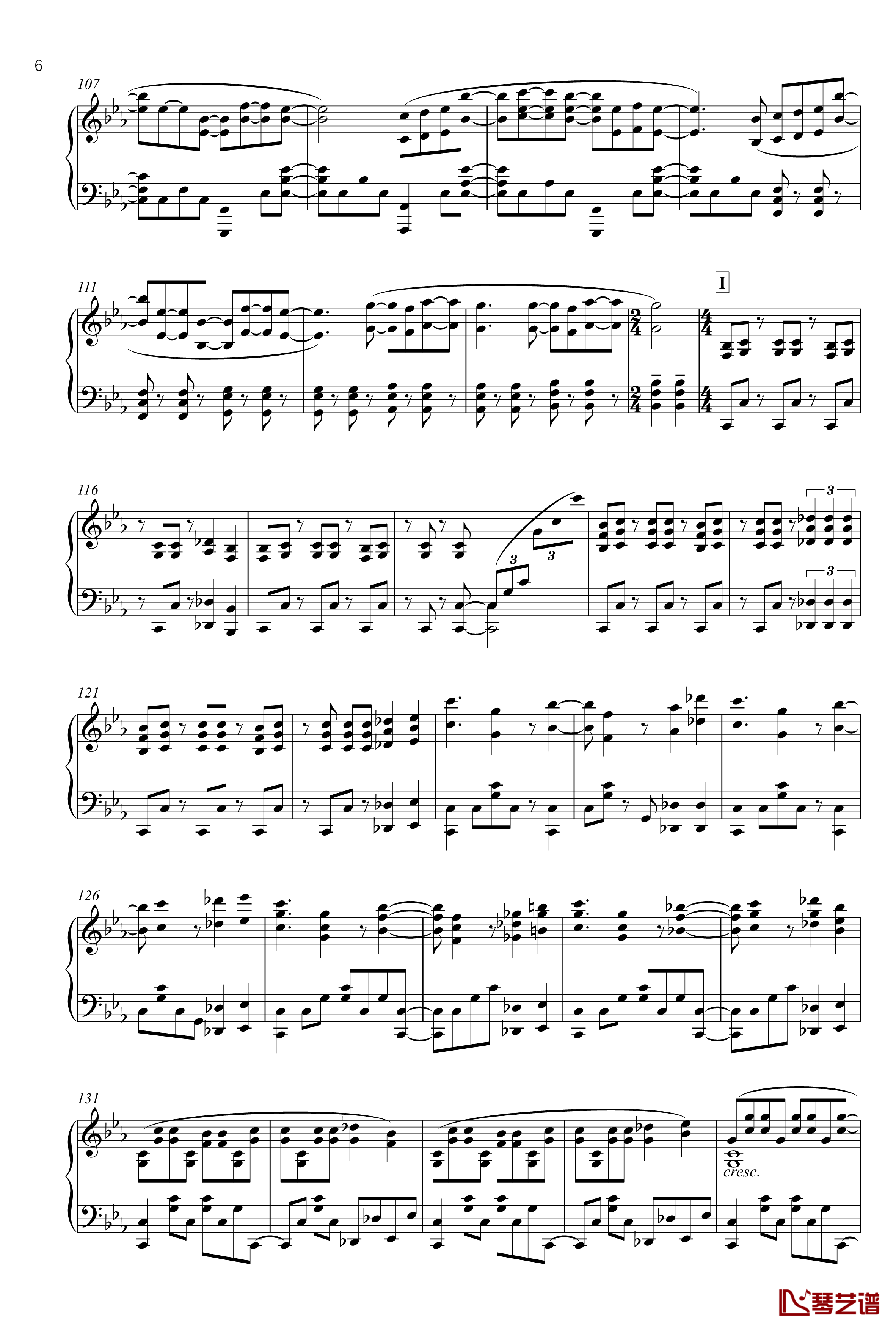 苍蓝钢铁的琶音OP钢琴谱- SAVIOR OF SONG-Full Ver6