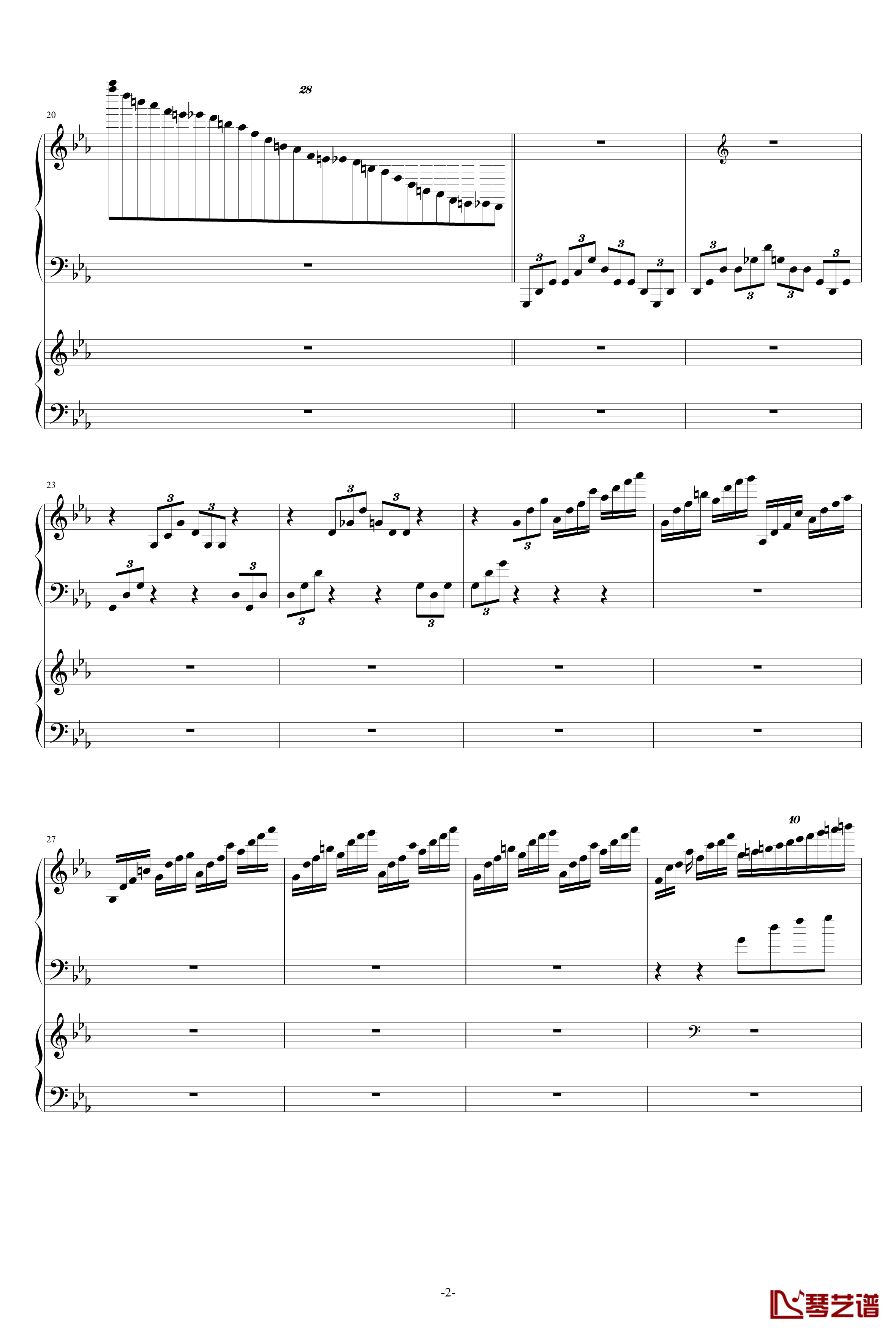 第二钢琴协奏曲第三乐章钢琴谱-拉赫玛尼诺夫2